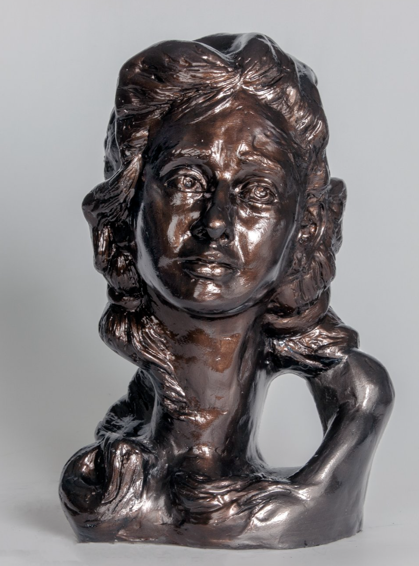 "Venus in retrograde", 2022, polychromed plaster, 15x10x11"