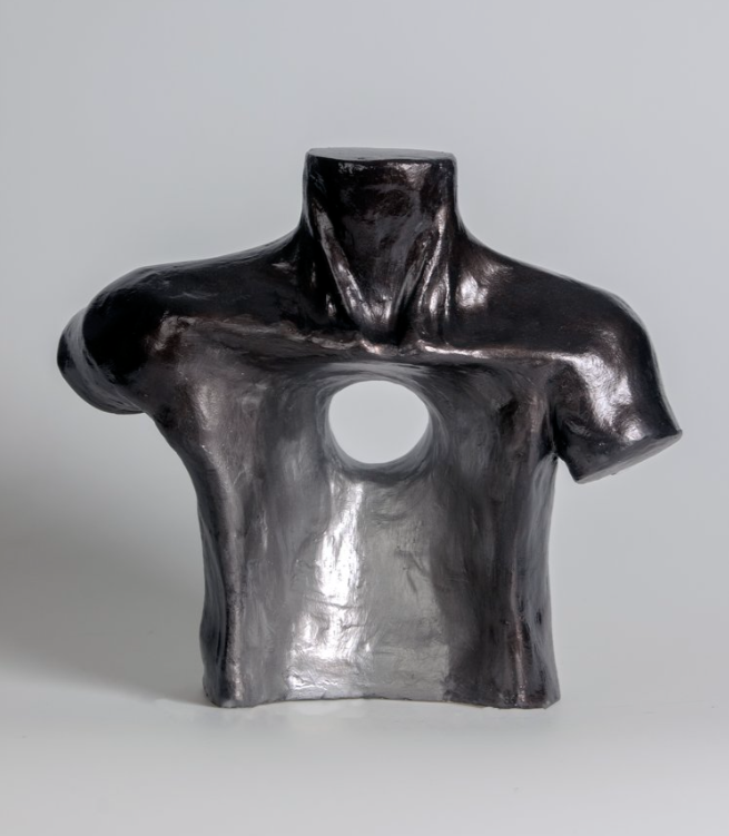 "grief", 2022, polychromed plaster, 14x17x9"