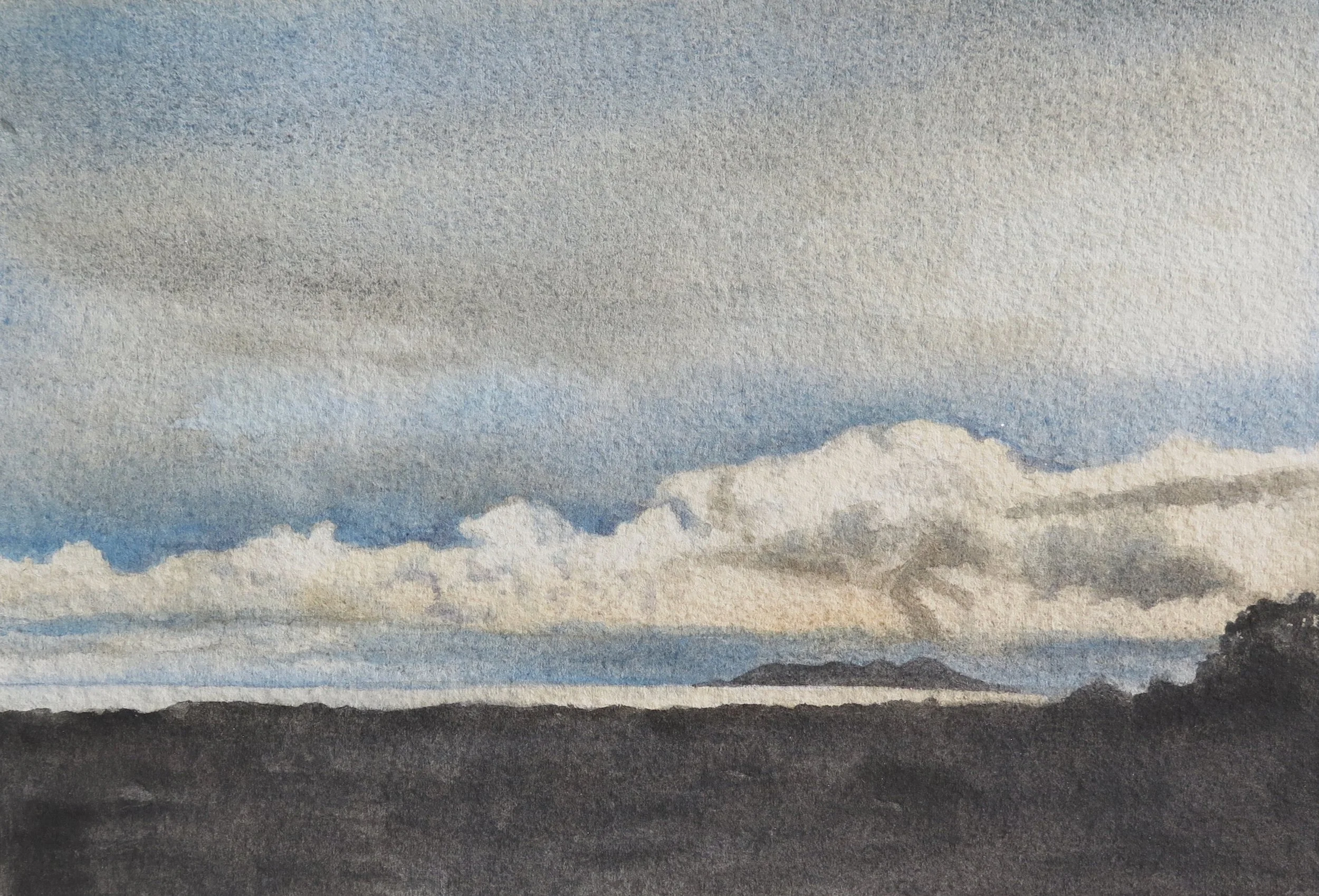 Wait For Me, watercolour on Arches 600gsm paper, 16 x 23.5cm