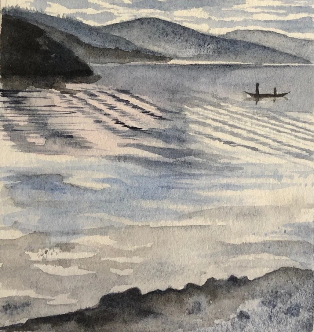 Waterways, watercolour on Arches 300gsm paper, SOLD