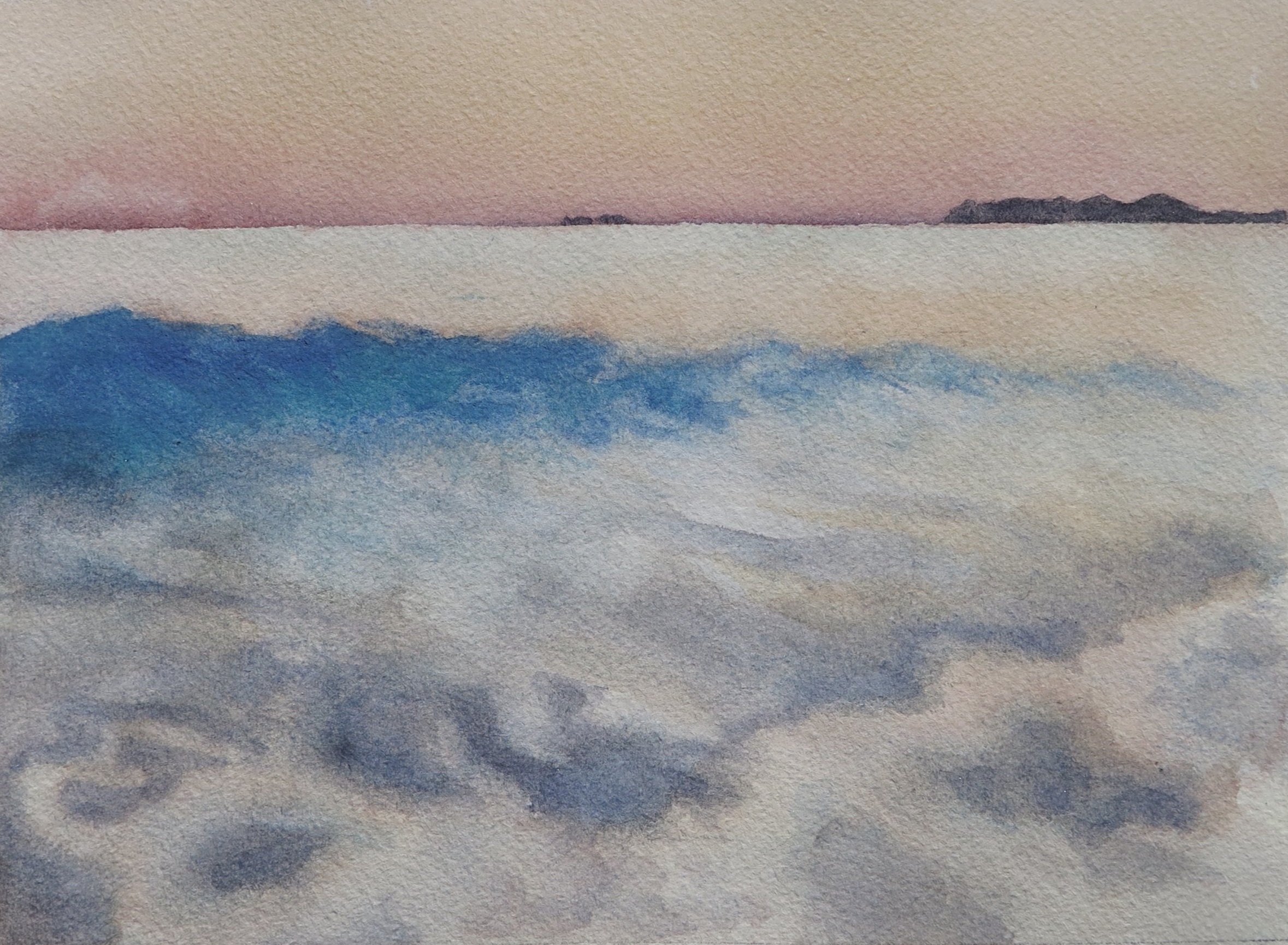 Sostice, watercolour on paper, 16.5 x 22cm SOLD