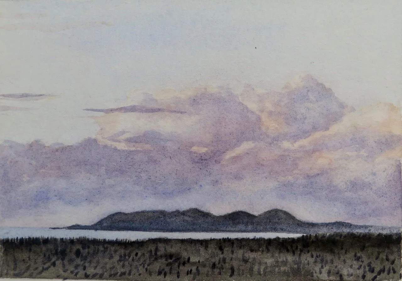 Dream, watercolour on Arches 600gsm paper, 11.5 x 18cm, SOLD