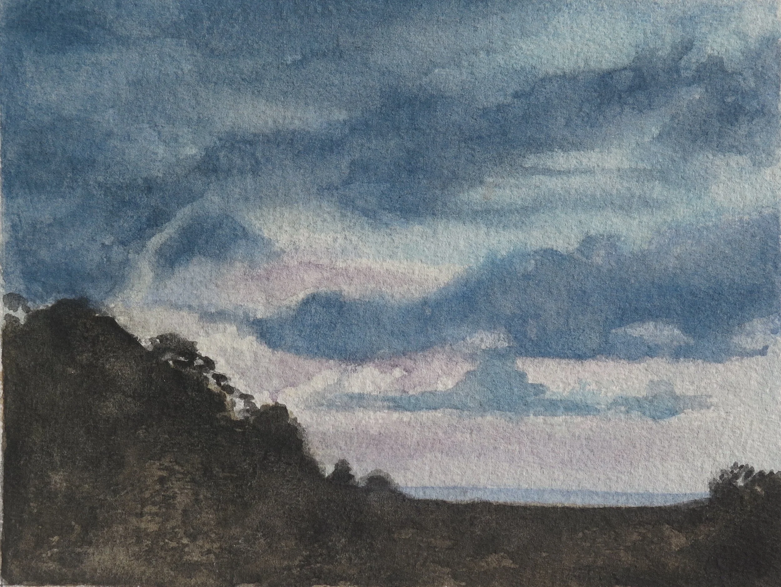 High Blue, watercolour on Arches 600gsm paper, 17 x 22cm