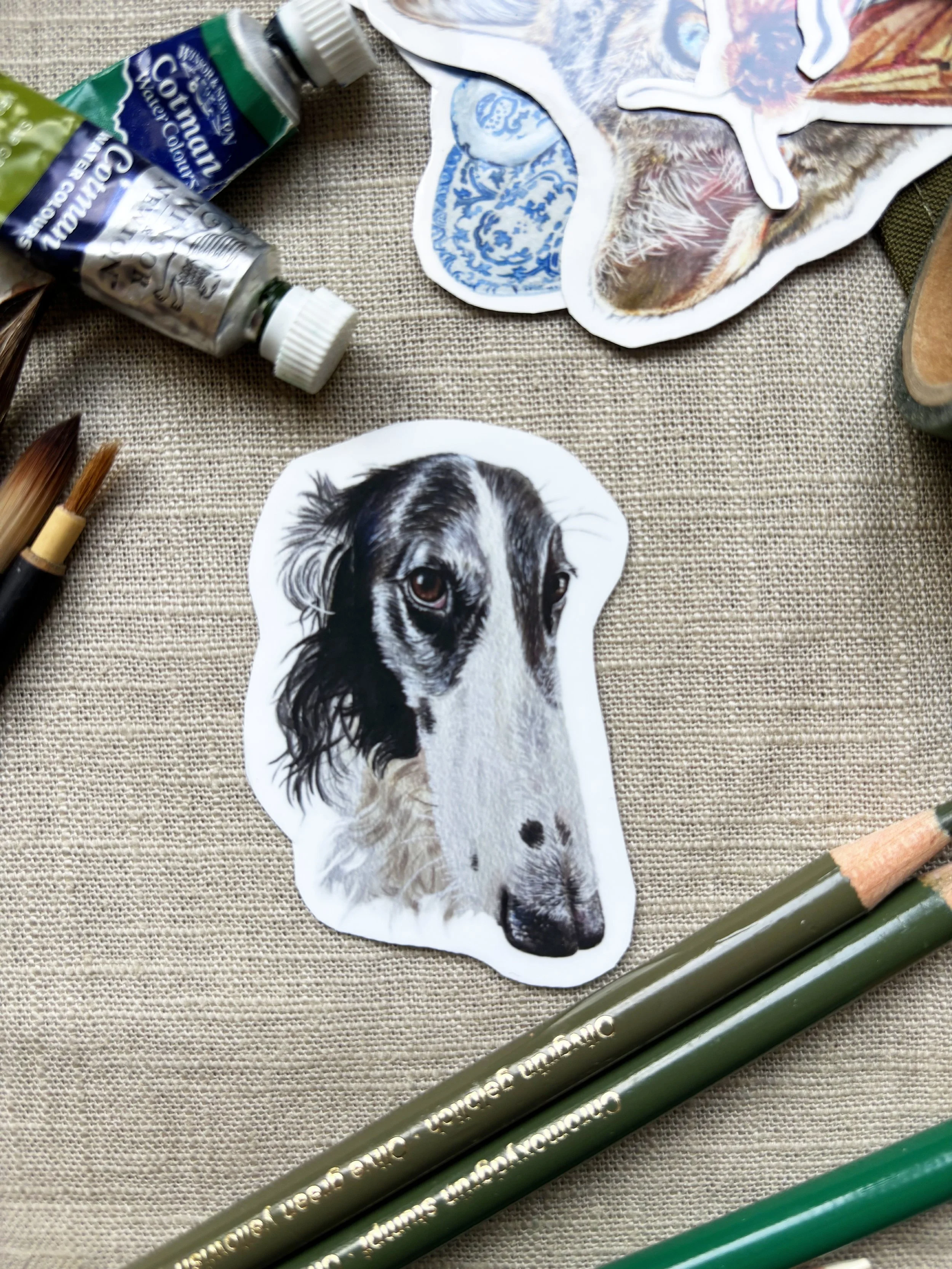Custom Pet Portrait Sticker Pack of 5