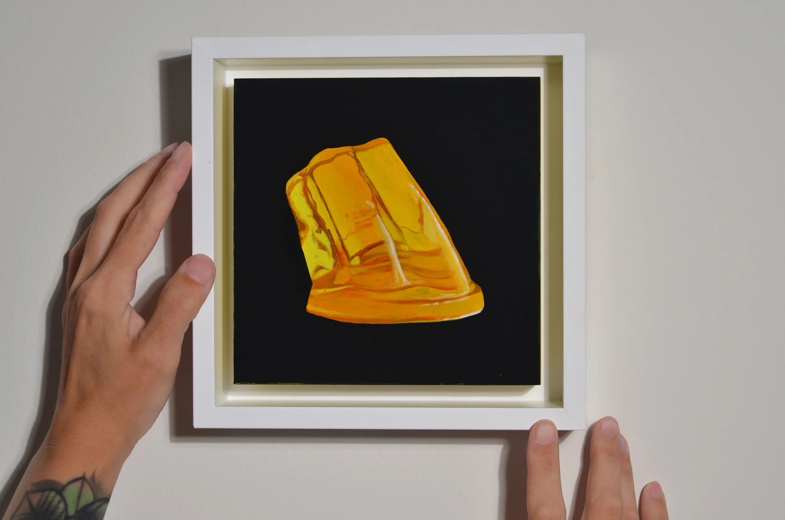 Little Jiggle (Yellow)
Oil on panel
15 x 15 cm (unframed)