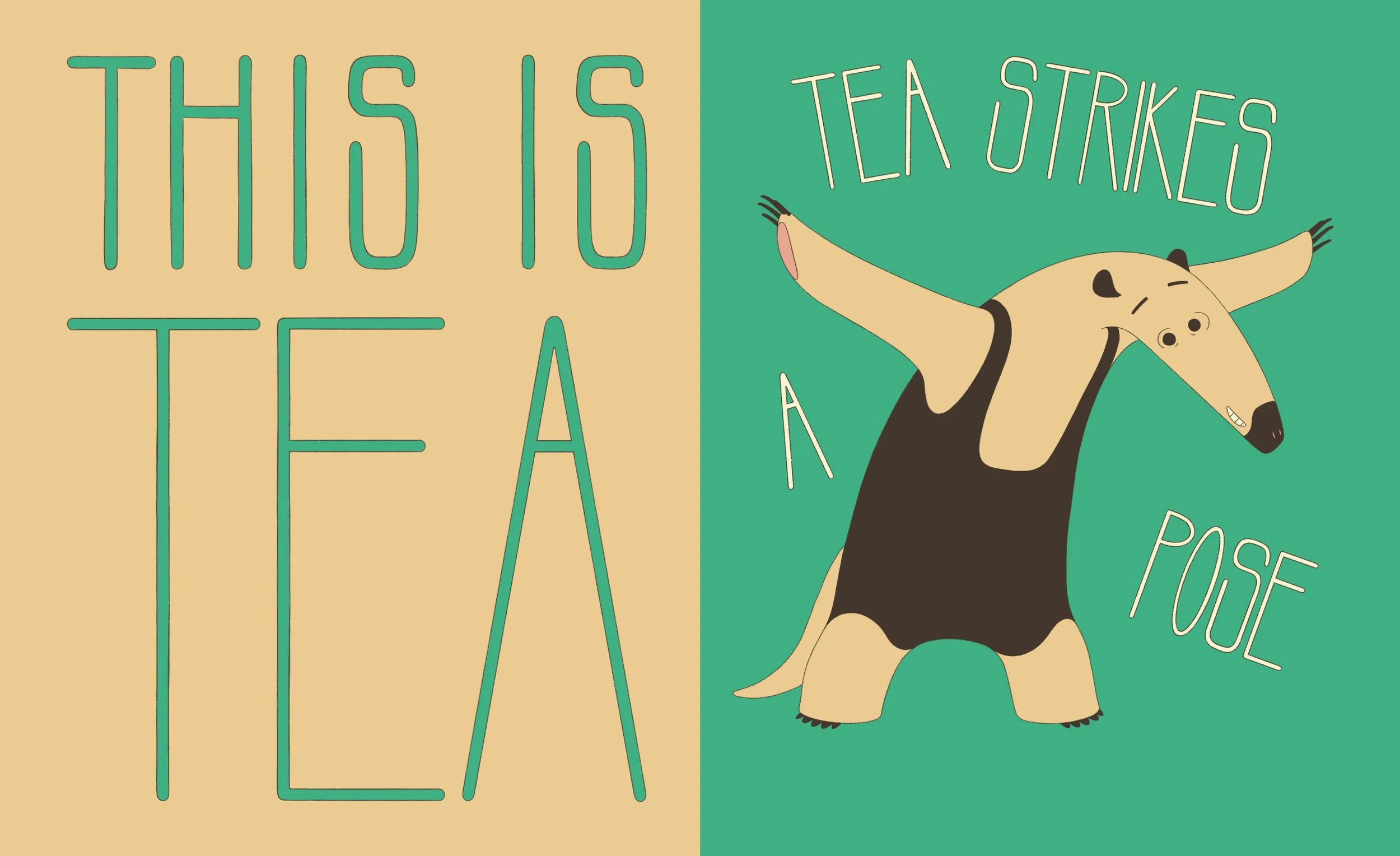 a children's book illustration of an anteater called Tea