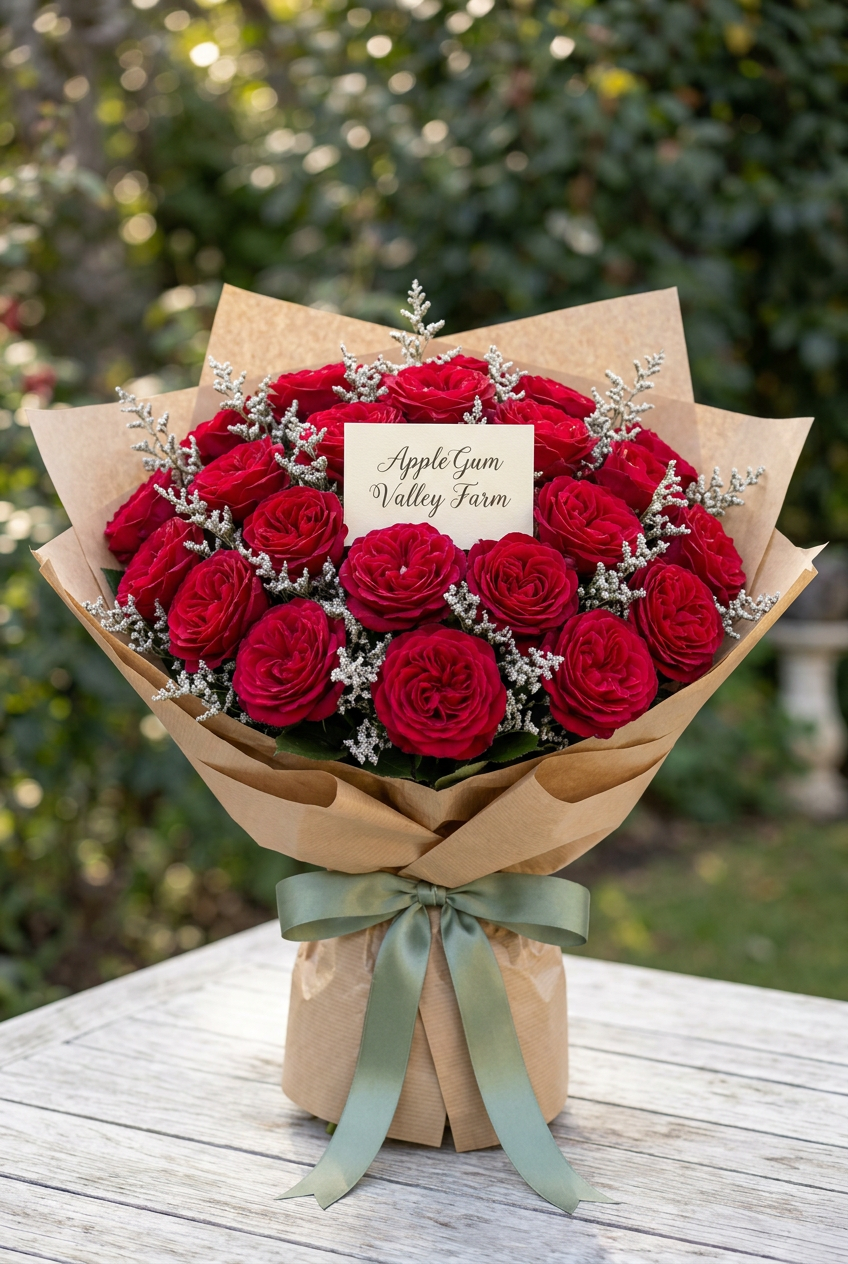 Flowers - Roses (Large) Crimson Bunch PICKUP DIRECT AT FARM