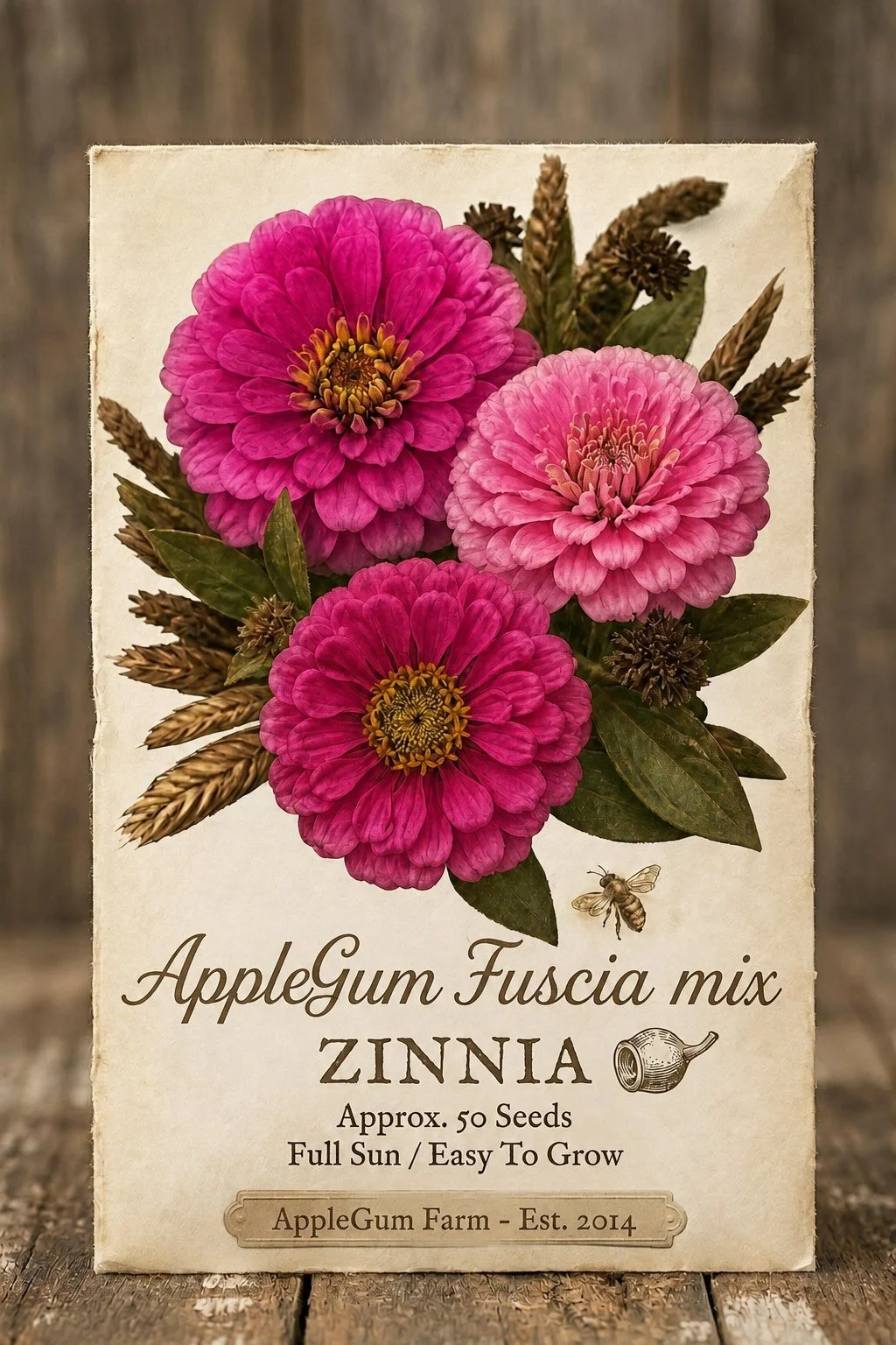 Seed - Zinnia - AppleGum Fuscia Mix