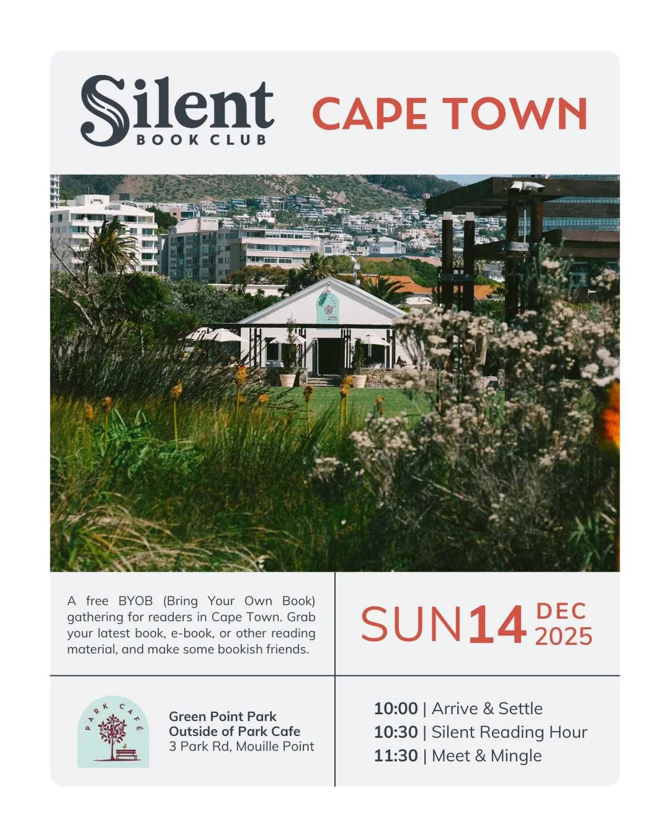 Let&rsquo;s keep enjoying the parks! 🌳🌷☀️

Heading back to Green Point park and our friends at @parkcafect to enjoy some chill vibes and good reading time. See you there?