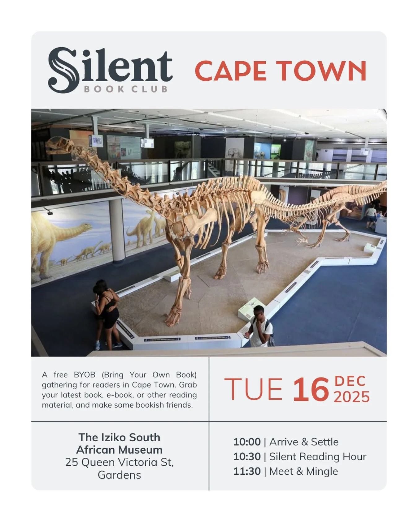 We&rsquo;re reading under the dinosaurs! 🦖🦕🧬 You might have seen this on our new email newsletter, but we&rsquo;re doing a sneaky bonus SBC gathering for the Day of Reconciliation.

Founded in 1825 and situated in the historic Company&rsquo;s Gard