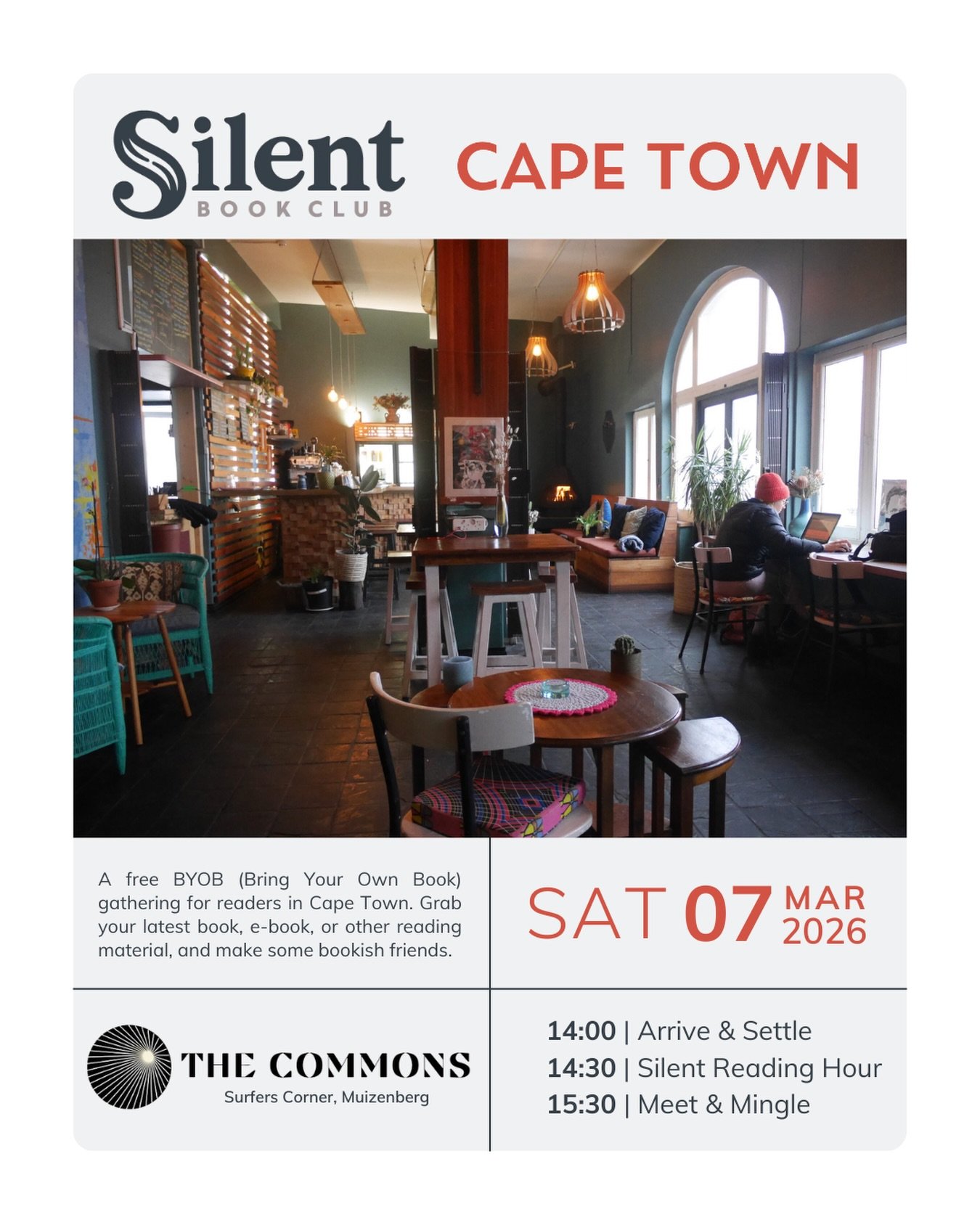 🚨 Updated Venue 🚨

Friends, Cape Town weather is trying to ruin our day! I&rsquo;m looking at the wind for Saturday afternoon and it doesn&rsquo;t look very enjoyable at the beach, so we&rsquo;re gonna move this party inside!

We&rsquo;ll be just d