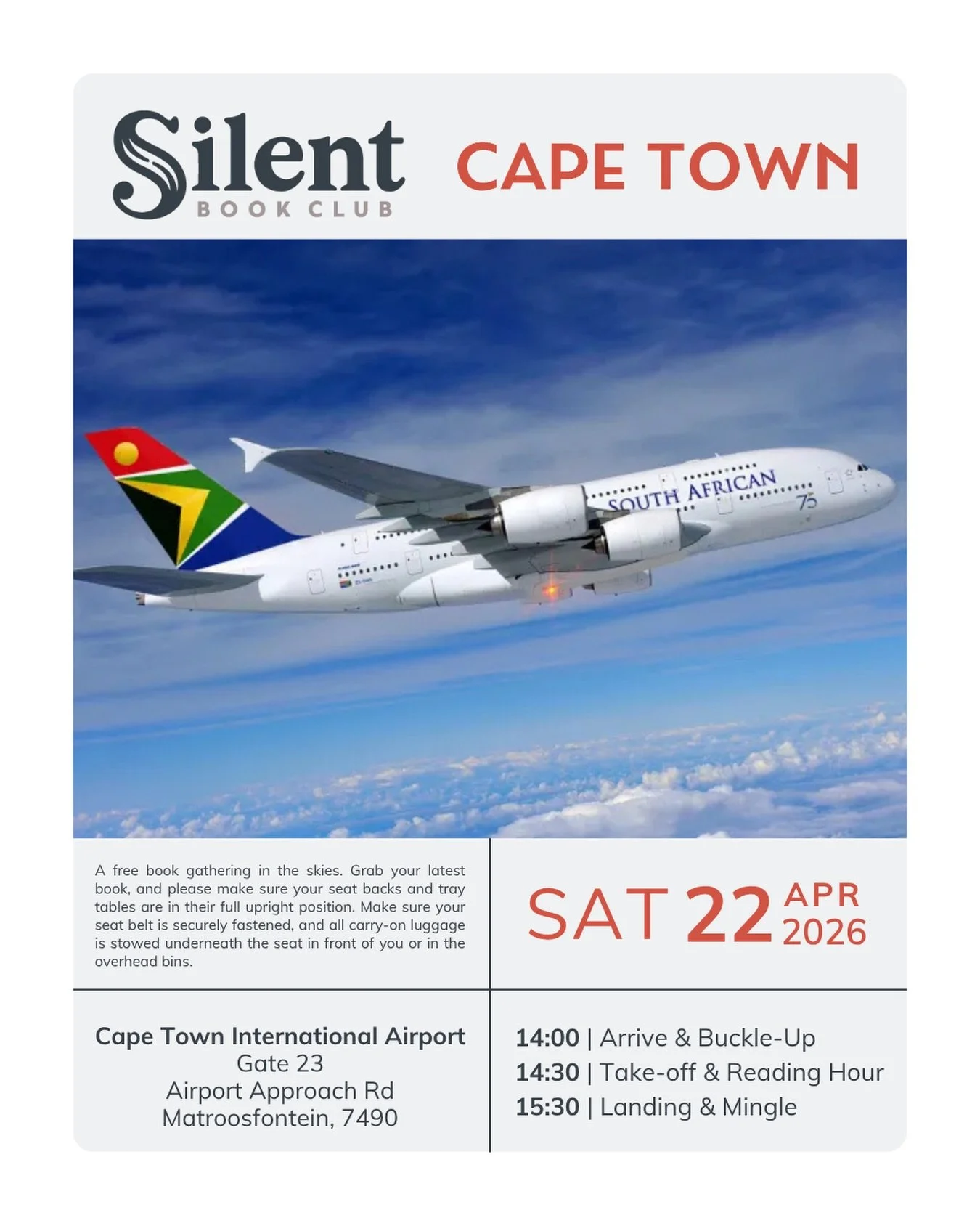 We&rsquo;ve done trains, so now let&rsquo;s take it to the skies ✈️ 

We&rsquo;ve been working for months to get everyone on board for this idea and we&rsquo;re so excited to finally announce it! We&rsquo;ll be catching a scenic flight around the cap