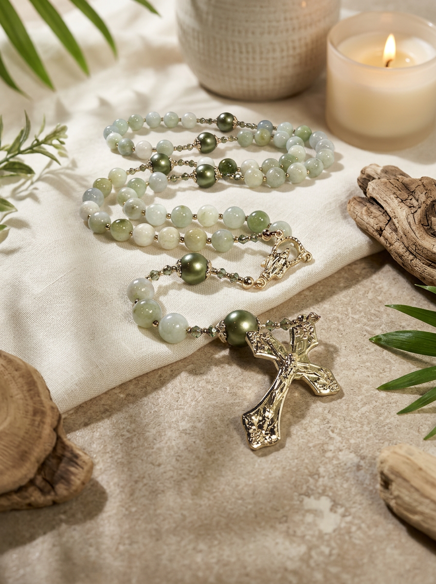 Rosary BURMA JADE