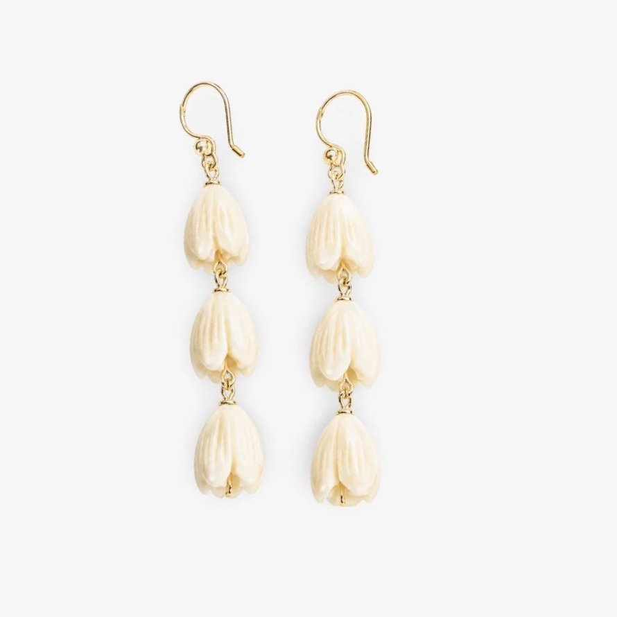 Hawaiian Pikake Flower Earrings – Double & Triple Blossom Earrings | Hawaiian Jasmine | Island-Inspired Gift