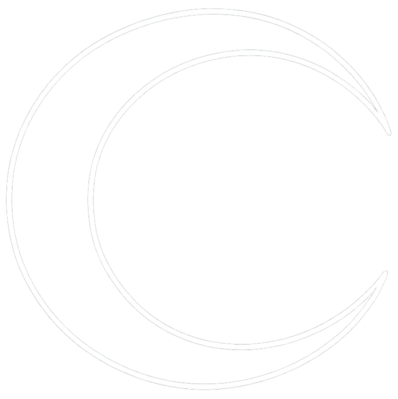 moon white line art graphic
