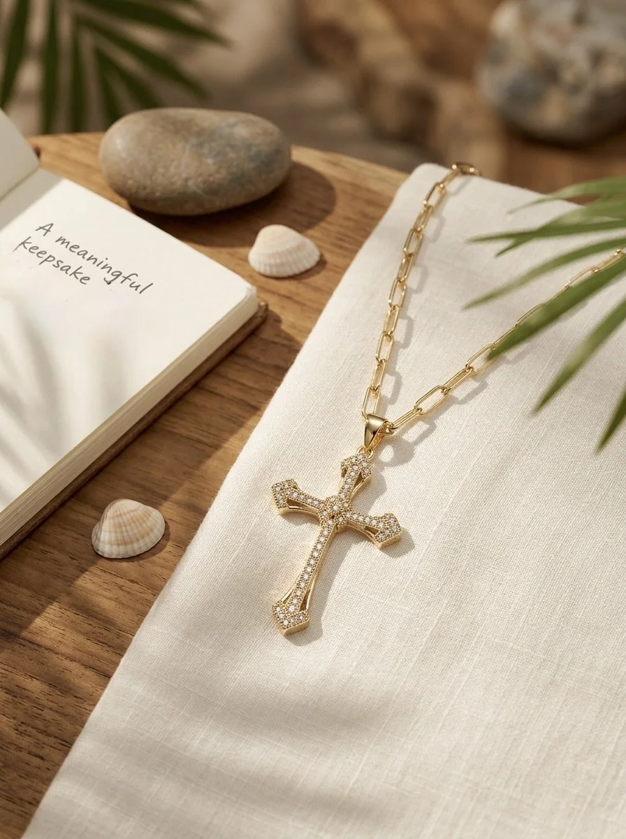 Paveʻ Cross Pendant