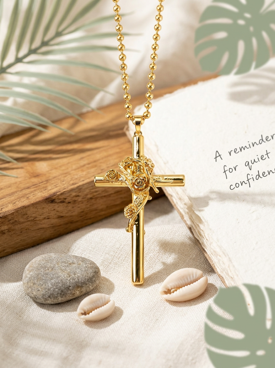 Flower Cross Pendant