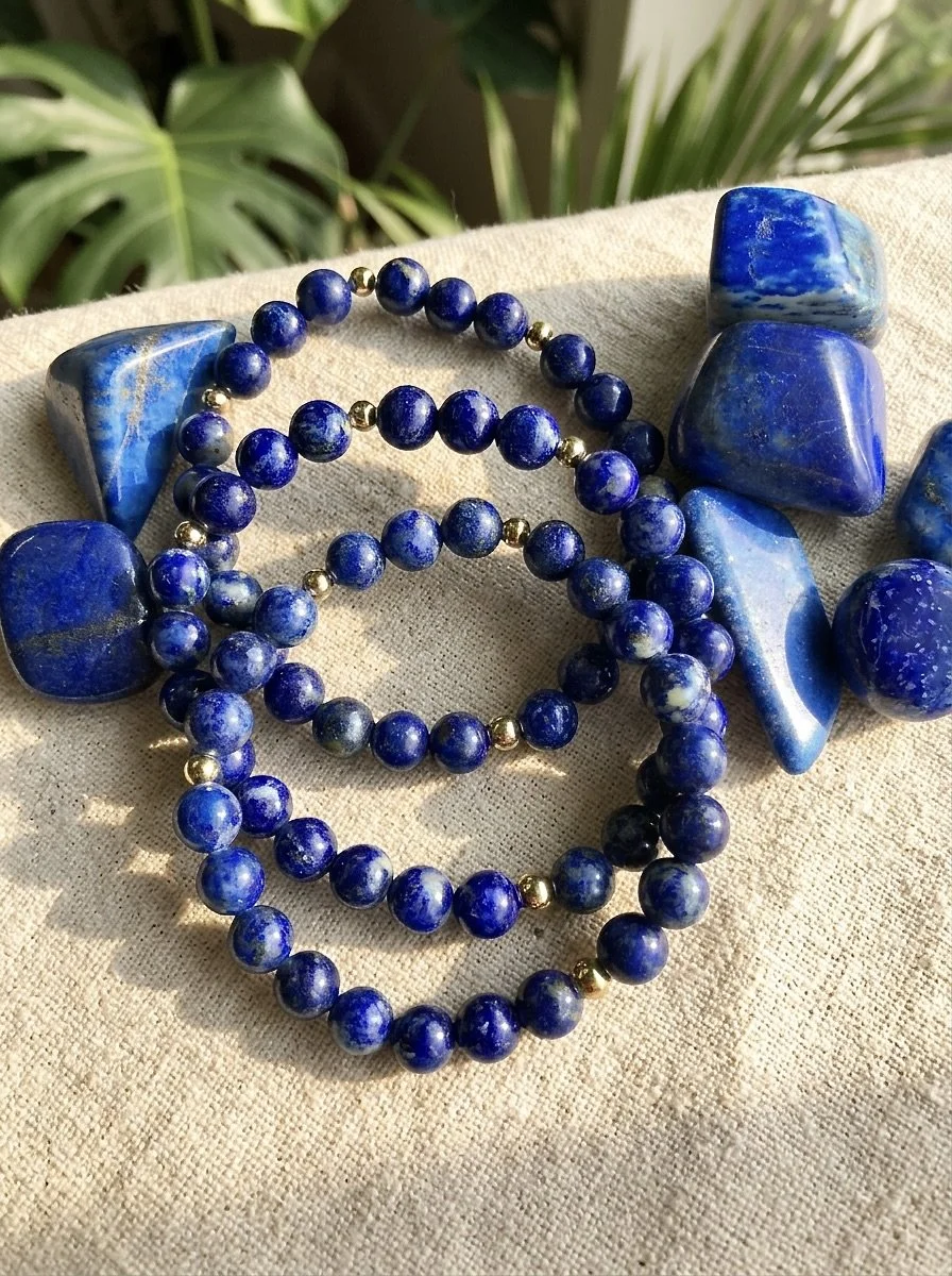 Lapis Lazuli Third Eye Chakra Bracelet | Insight & Wisdom