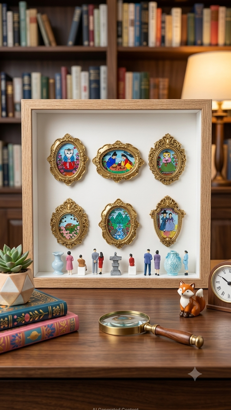 THE CURATED MINHWA GALLERY: Handcrafted Traditional-Modern Shadow Box Diorama