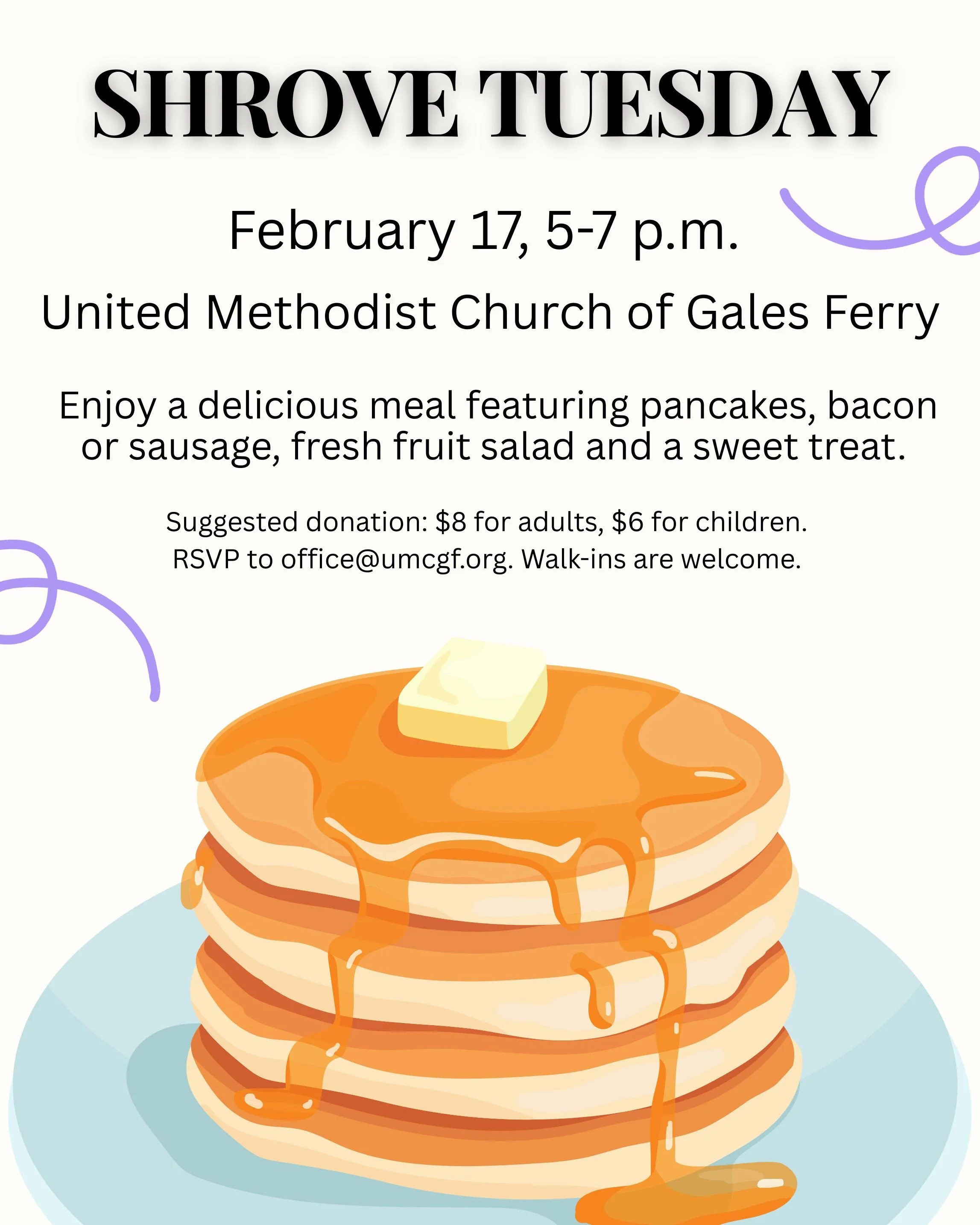 Shrove Tuesday Pancake Dinner