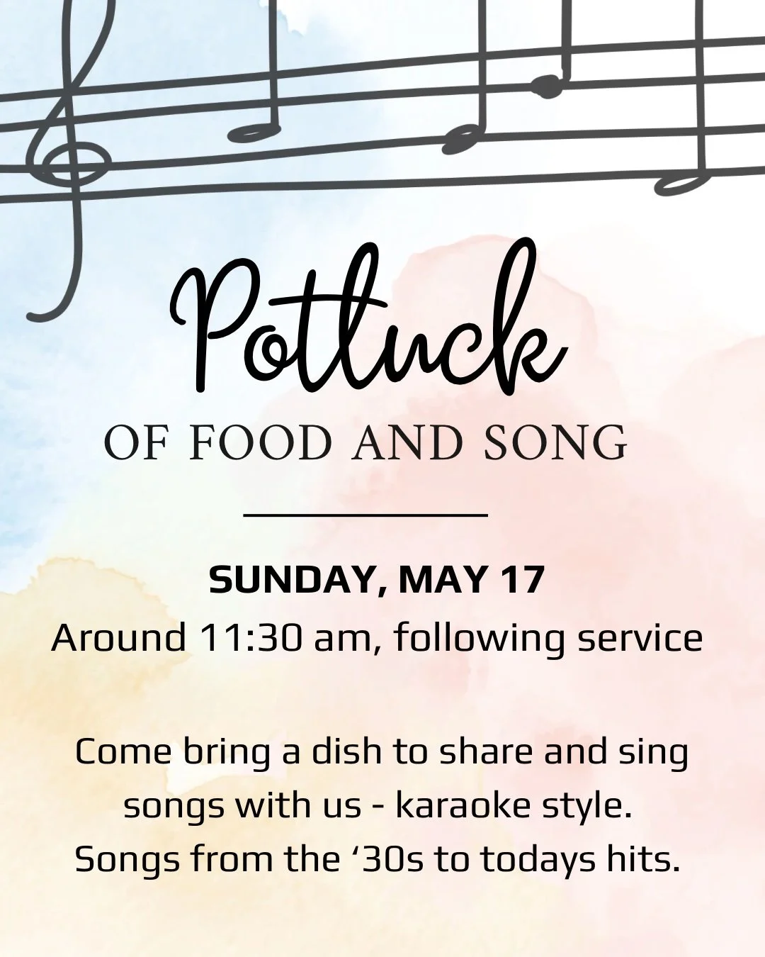 Potluck and Sing-A-Long