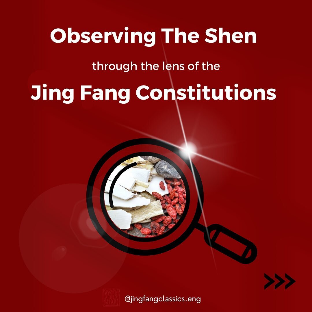 Observing the expression of the Shen through the key hole 🗝️of the Jing Fang constitutions can be an invaluable awareness when choosing your herbal formula in the treatment of psycho emotional conditions. 

If you missed the webinar @salustinozwong 