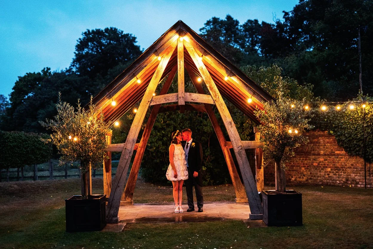 Bride and Groom kiss