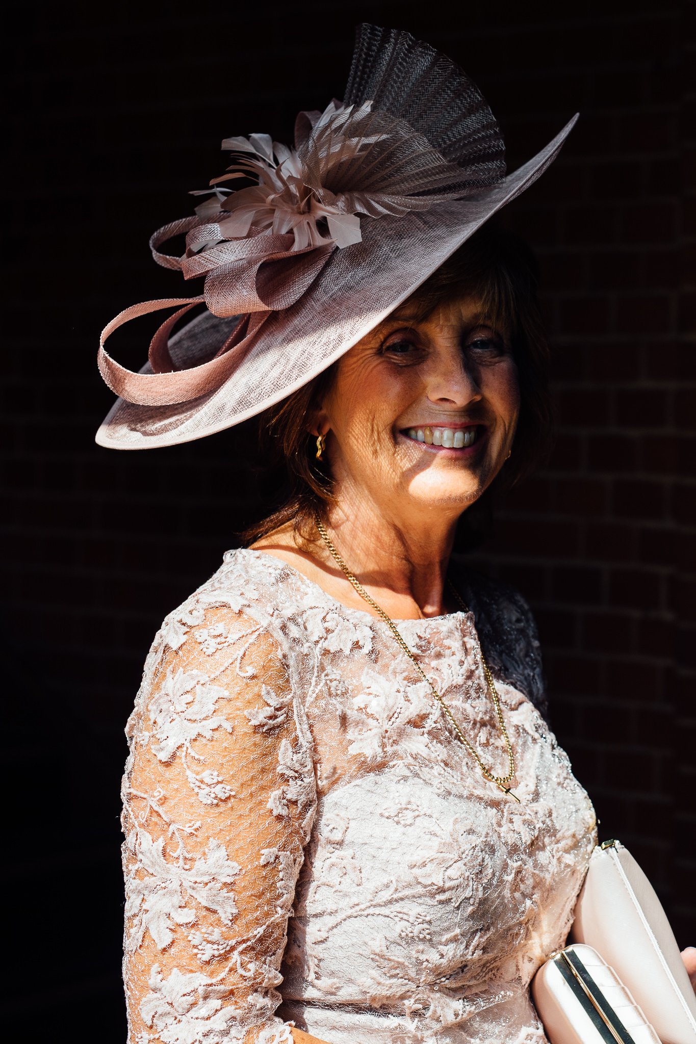  Mother of the Bride outside the Chapel of St Luke at Epsom College 