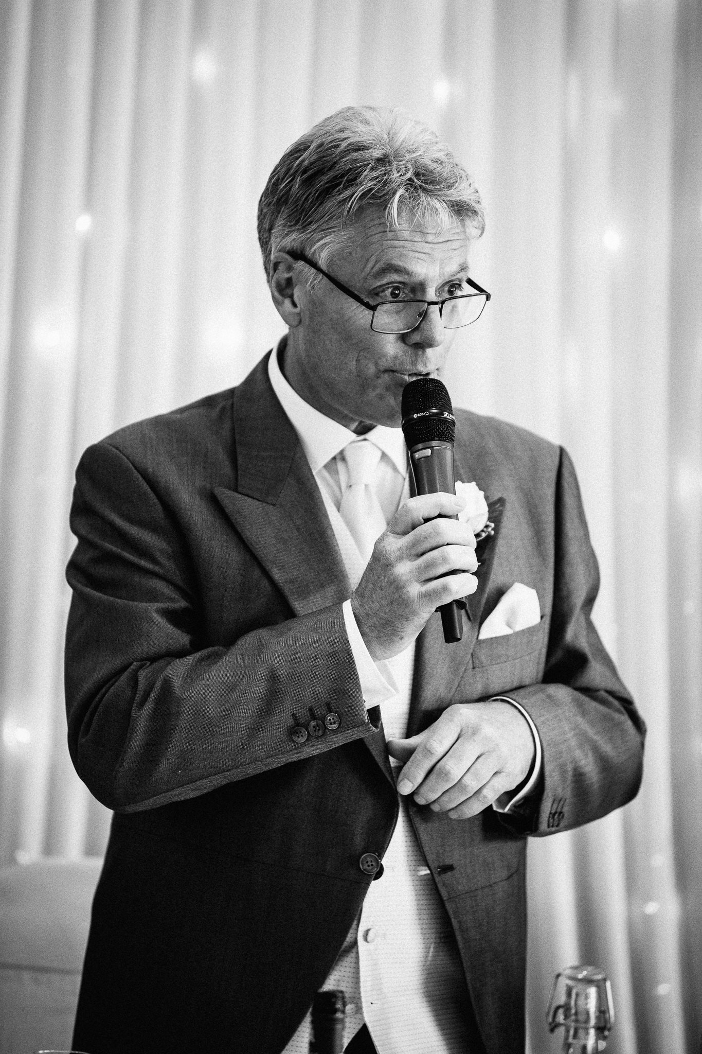  Father of the Bride makes a speech  at Walton Heath Golf Club Surrey 