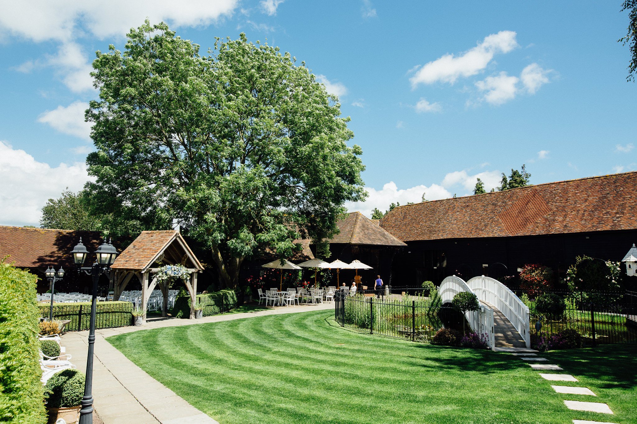  The courtyard area at Winters Barns Wedding Venue Kent 