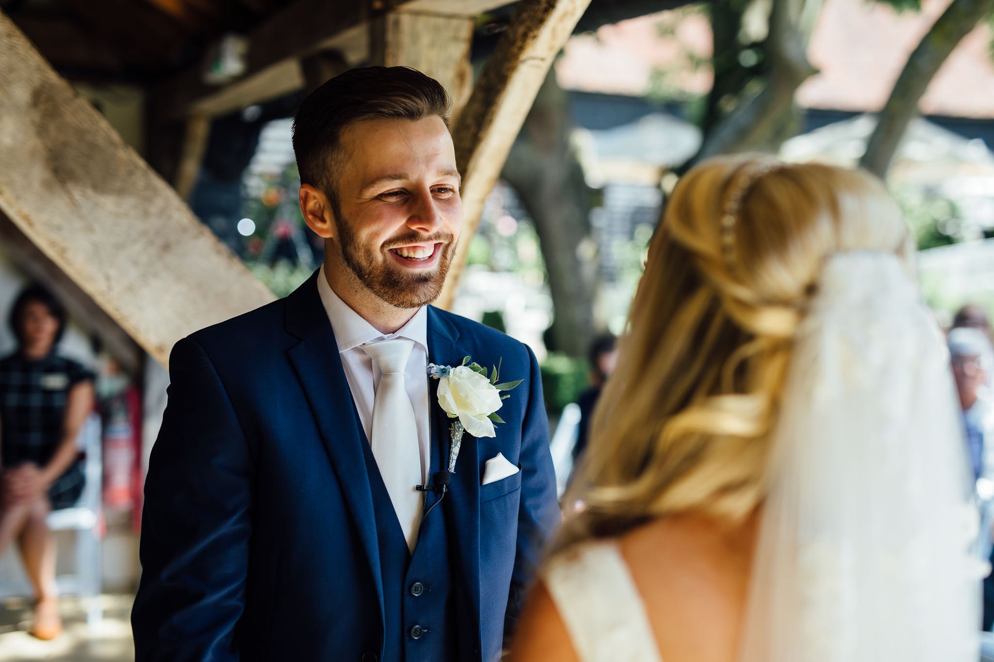  Groom with a beaming smile 