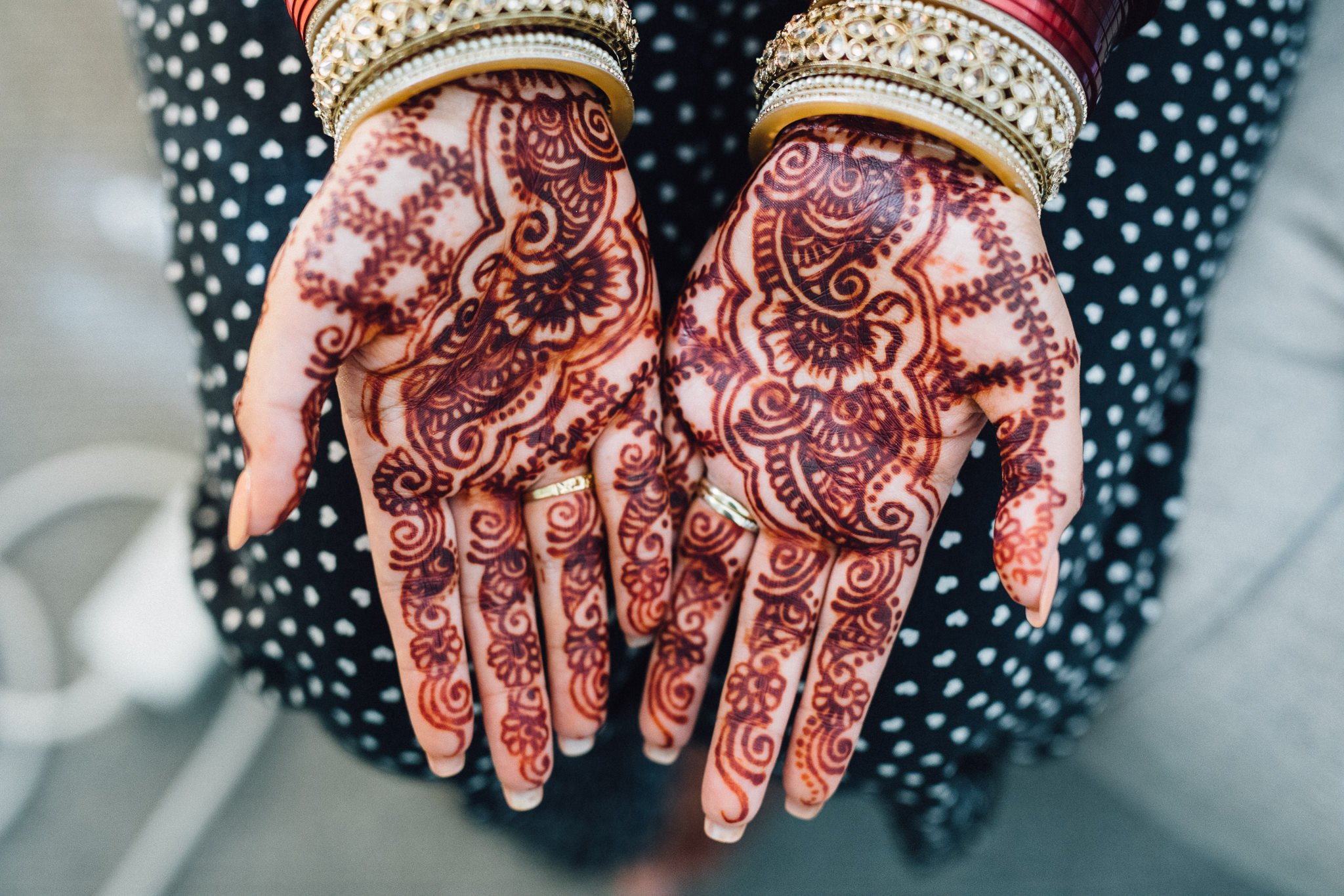  Bride’s hands with henna tattoos  