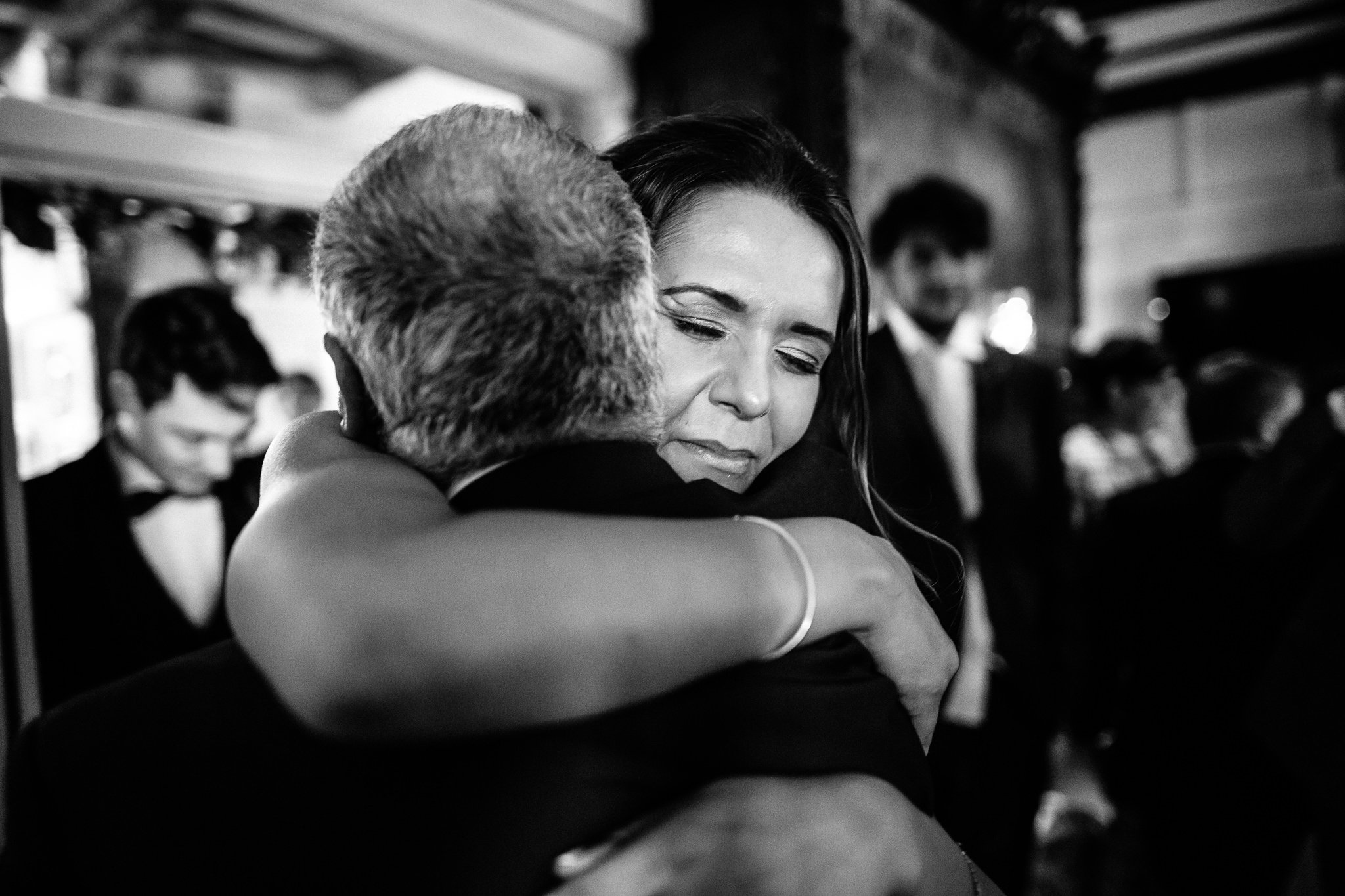  Bride hugs her father 