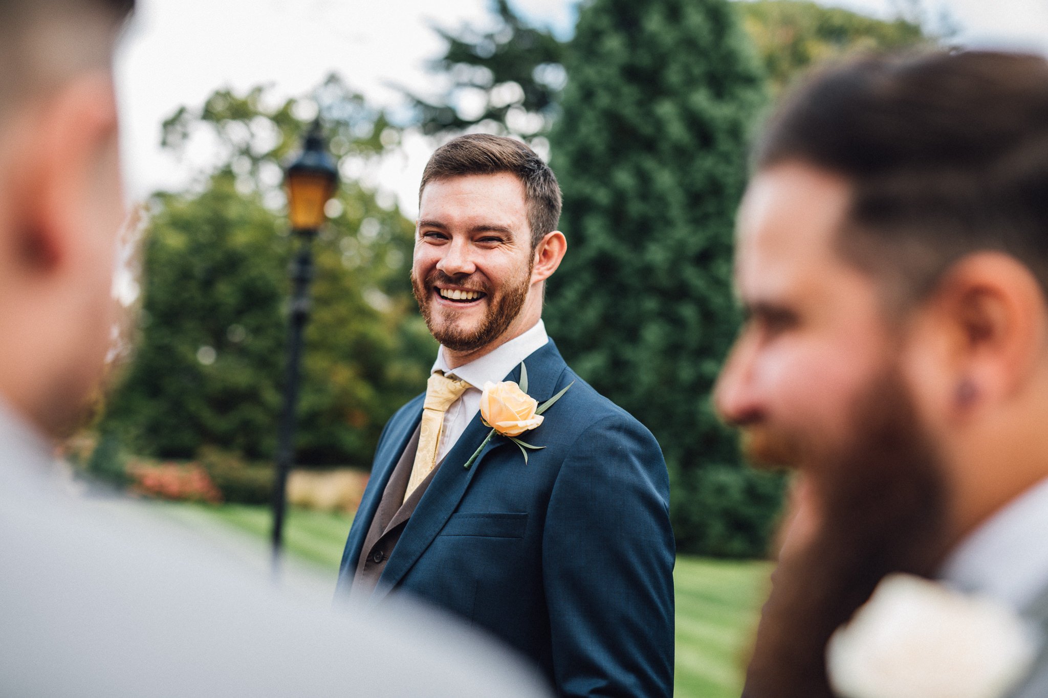  Groom smiles after being married 