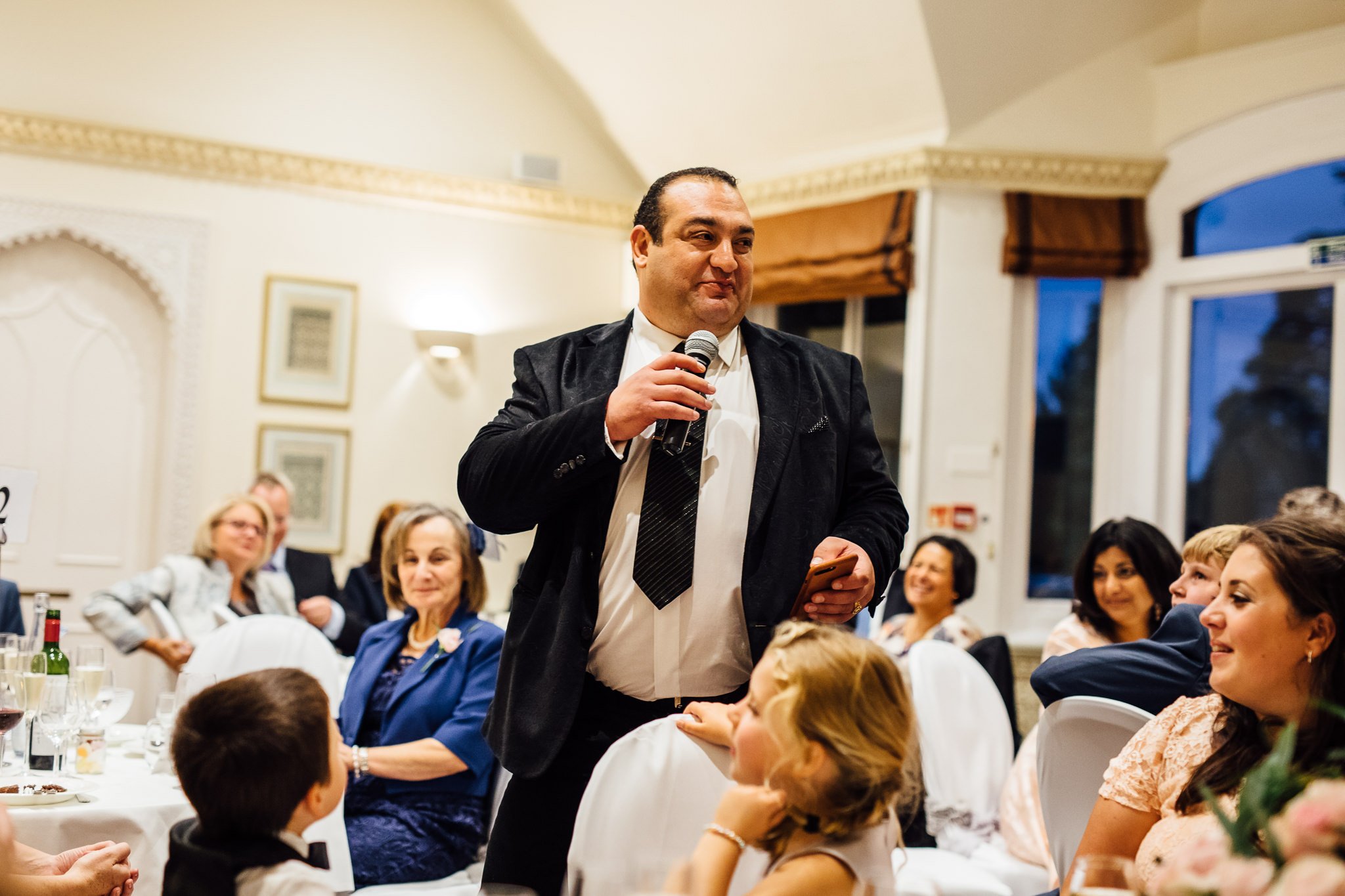  Father of the Bride giving a speech at Warren House Hotel Kingston upon Thames 