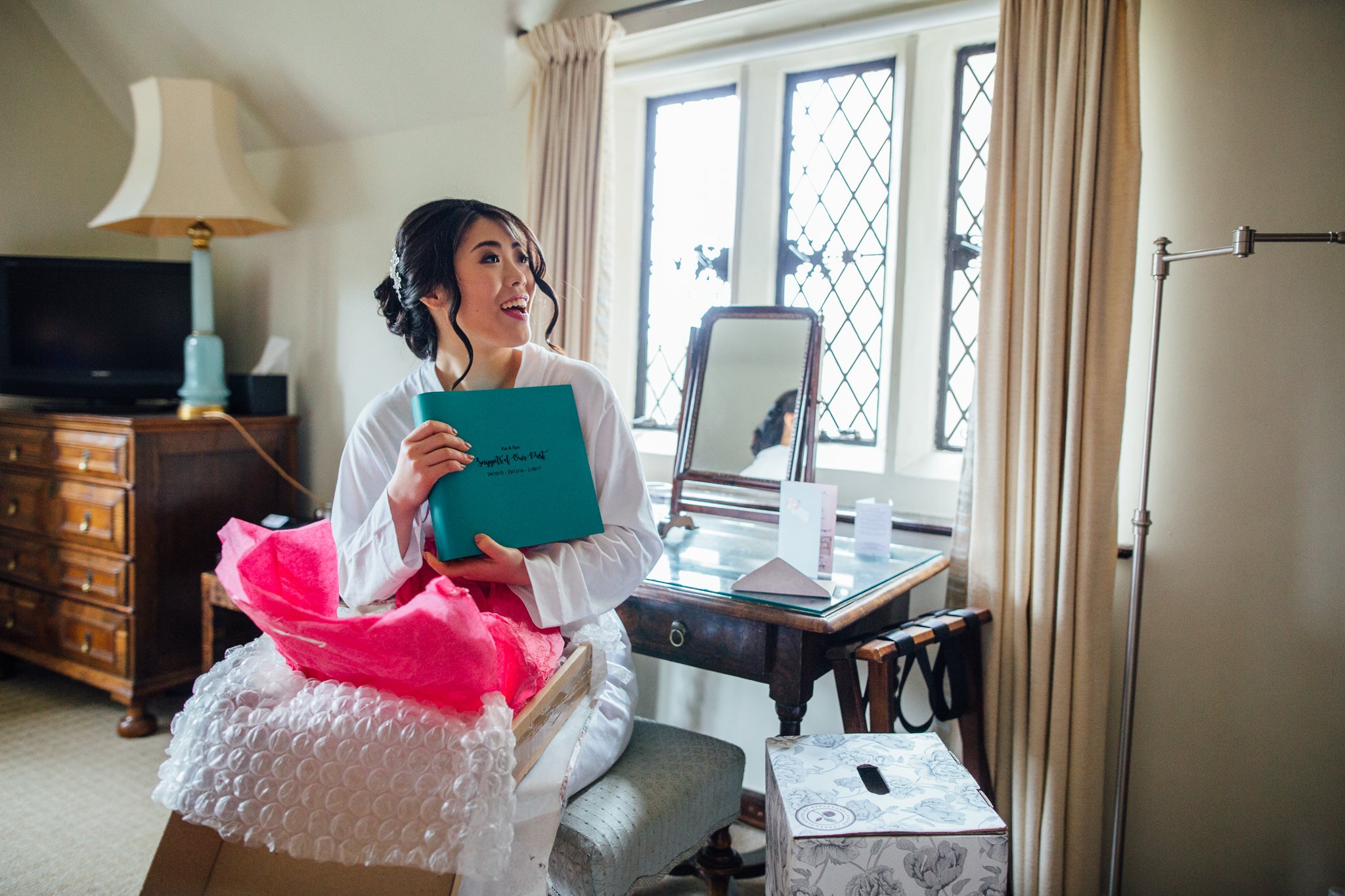  Bride receives gift from Groom on her wedding day 