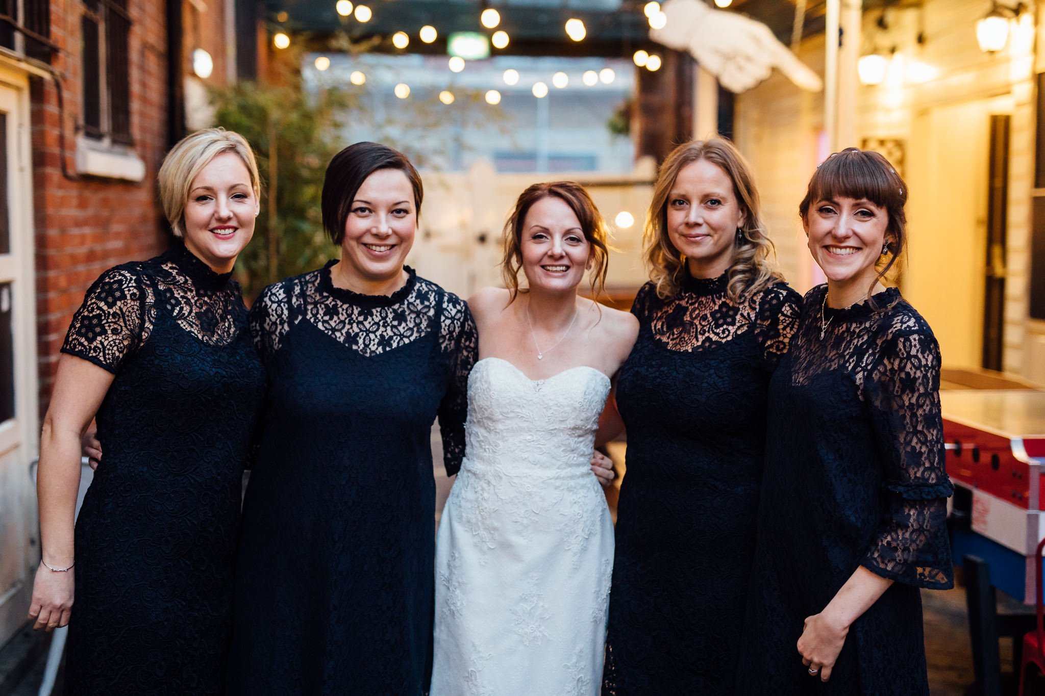  Bride with the Bridal party at the Jam Factory Oxford 