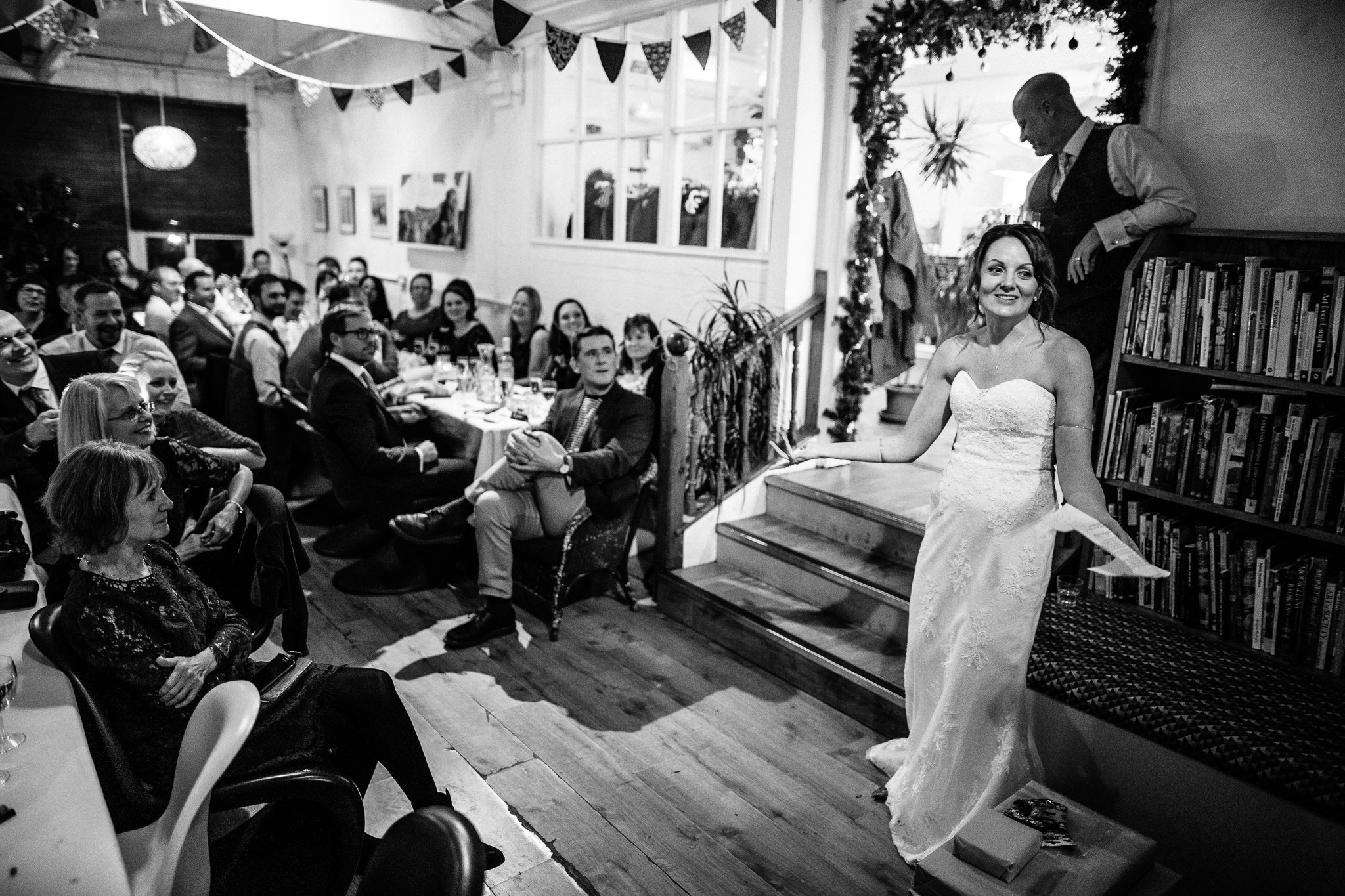 Bride giving a speech at Jam Factory Oxford 