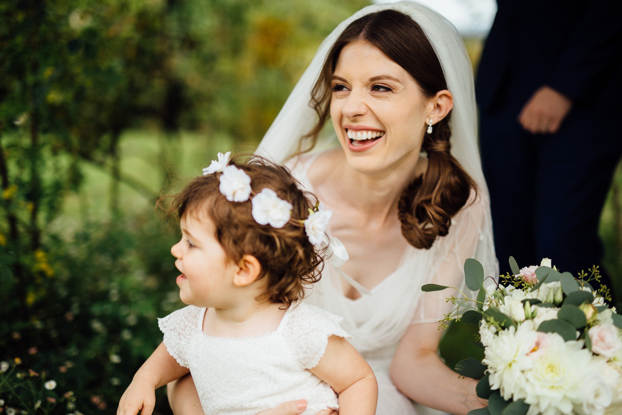  Bride laughing 