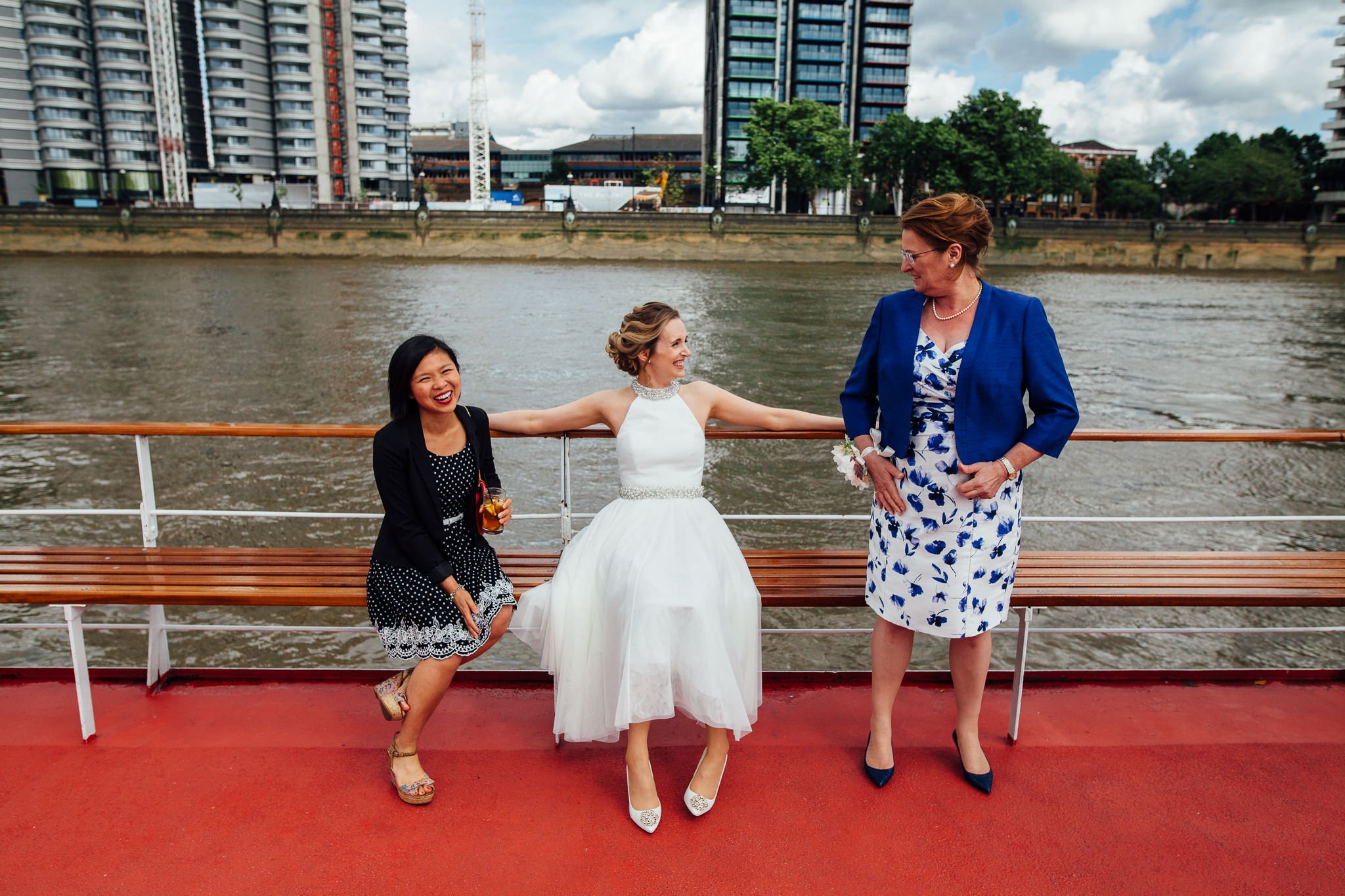  Bride on a boat on the Thames 