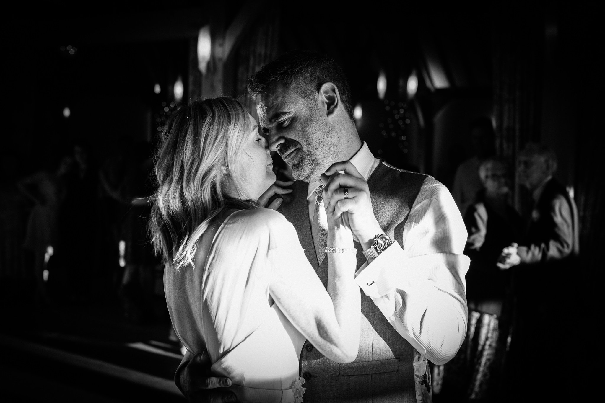  Bride and groom during their first dance at Rivervale Barn 