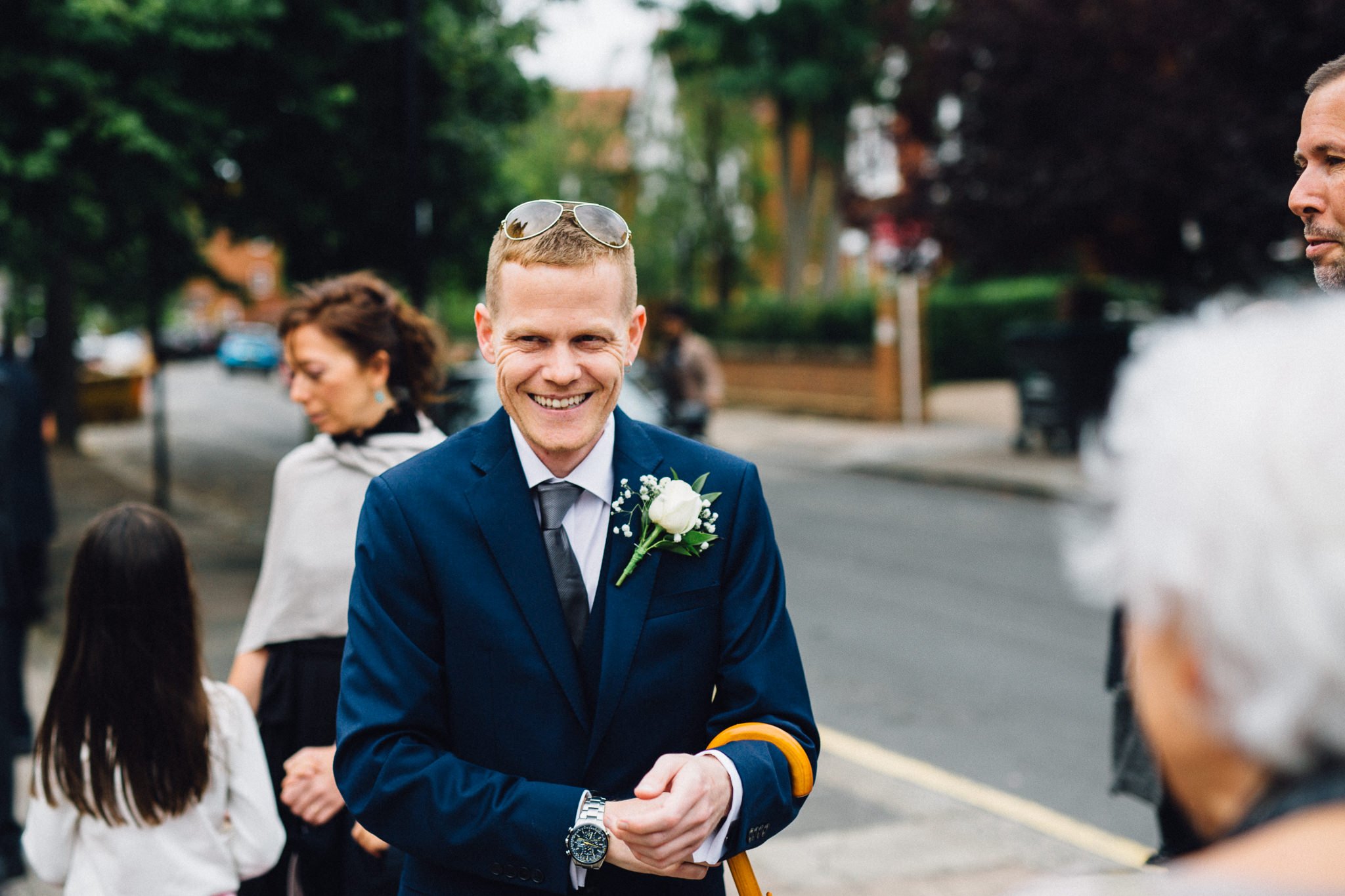  Groom outside Ealing Abbey 