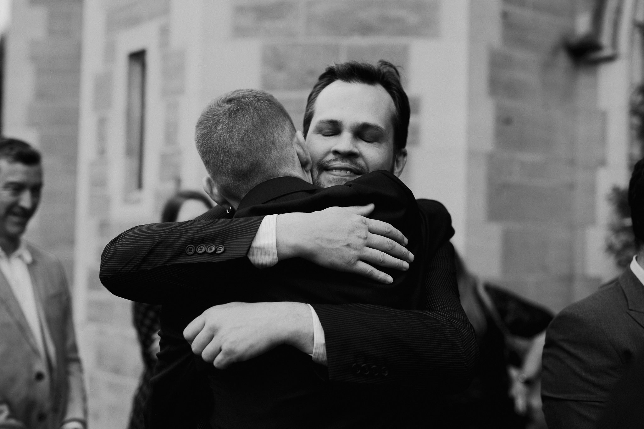  Hugs outside Ealing Abbey 