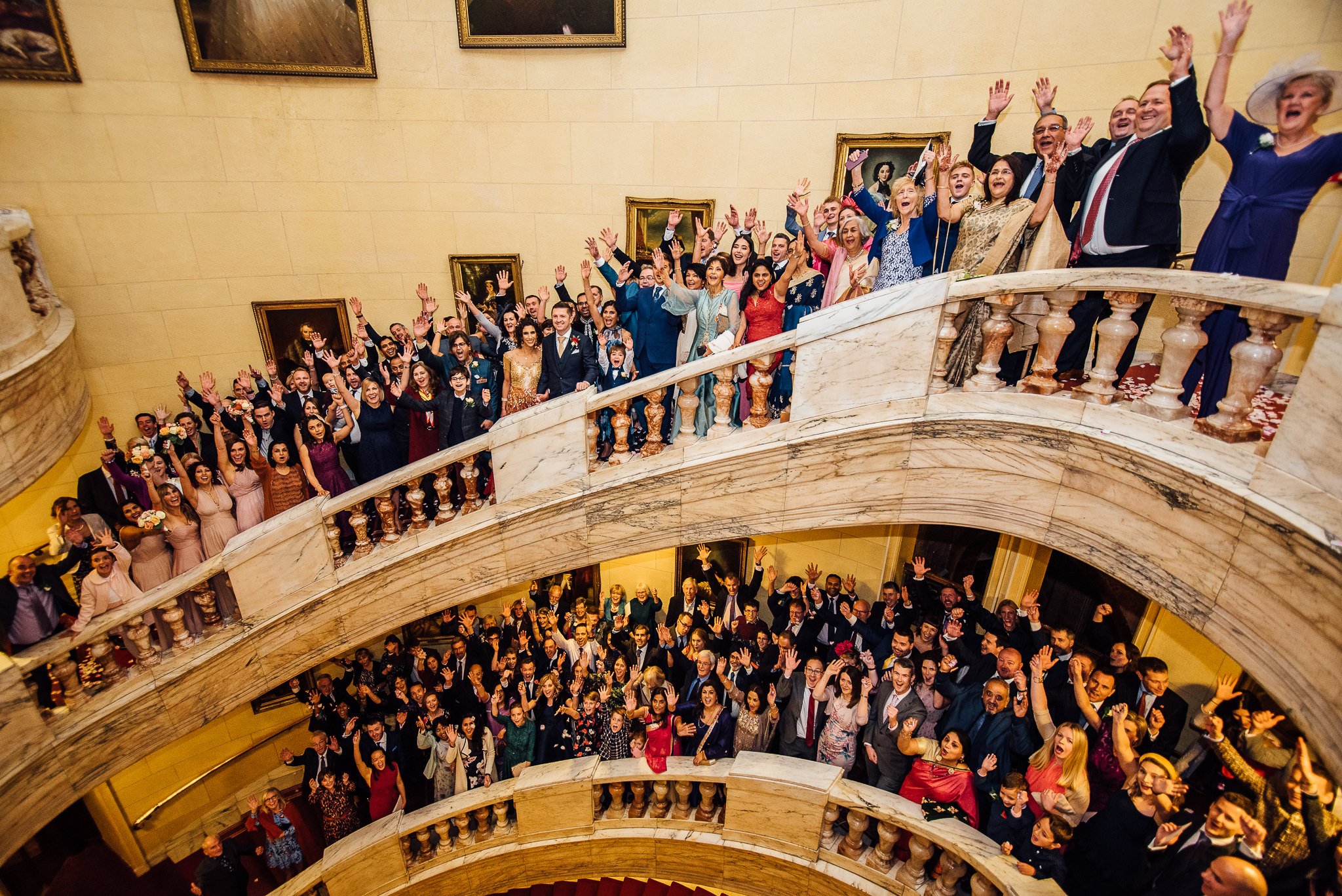  Huge Group shot on the staircase at One Whitehall Place London 