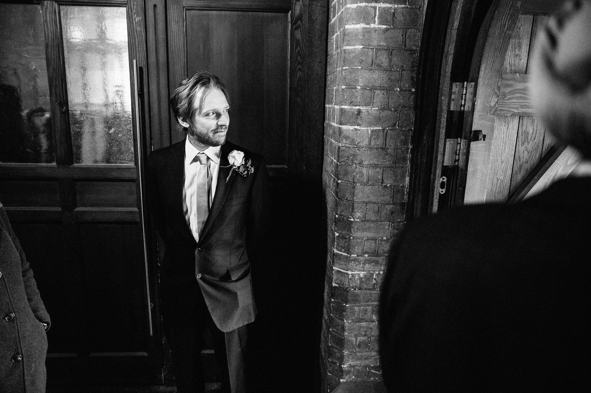  Groomsman waiting for the arrival of the Bride 