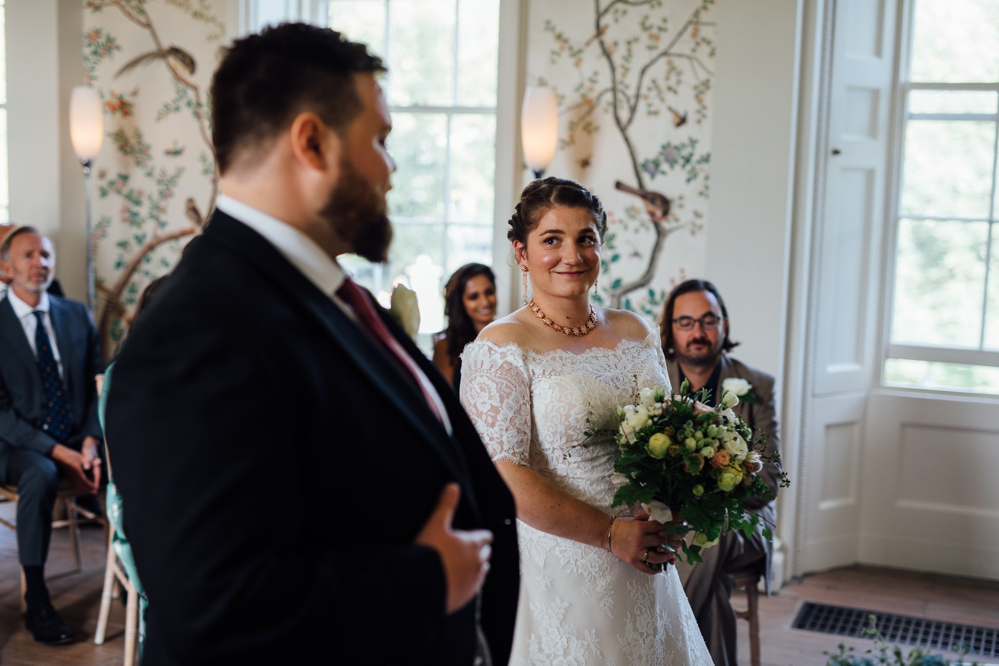  Bride during the ceremony at  Pitzhanger Manor 