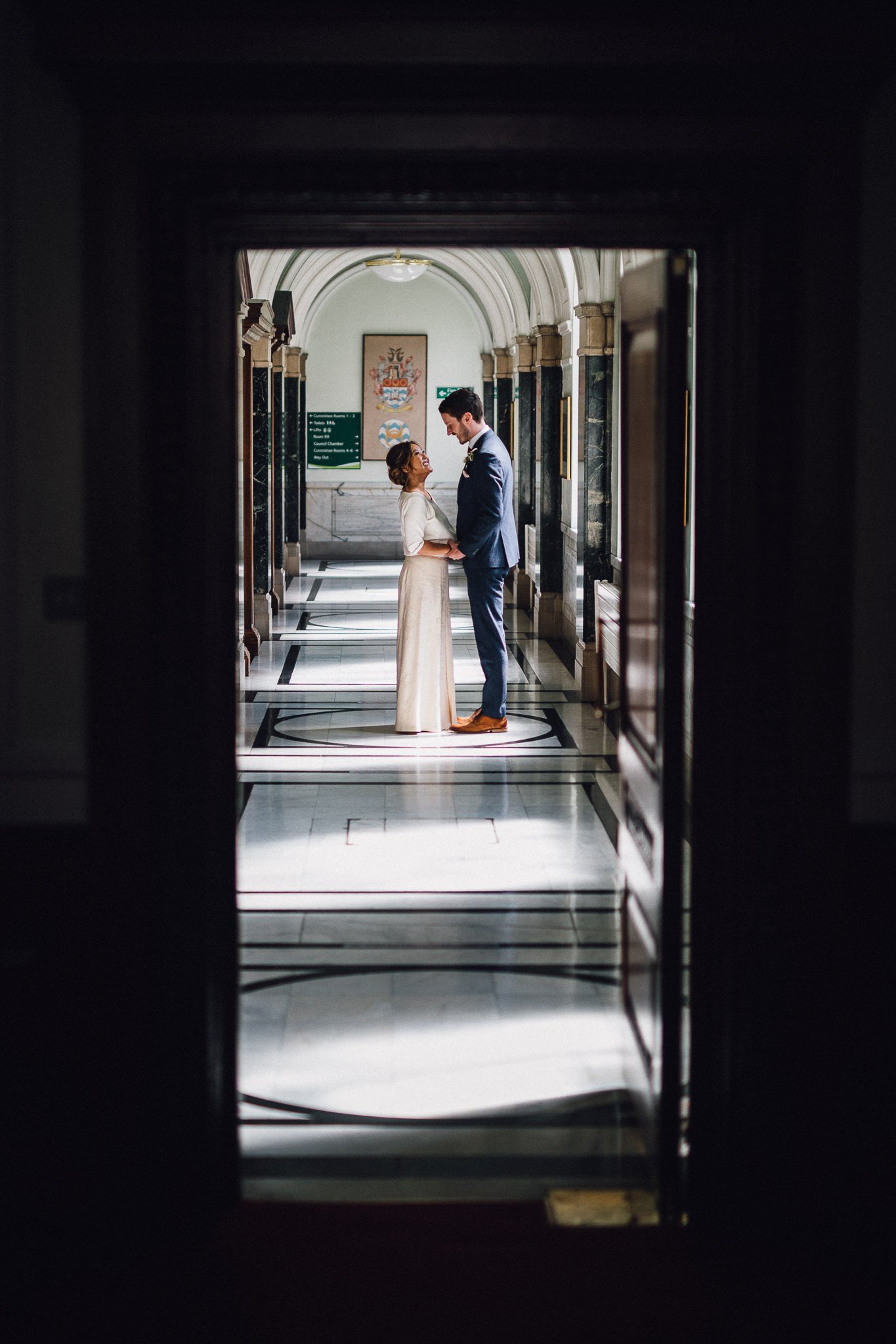  Bride and Groom wedding couple photography at  Islington Town Hall 