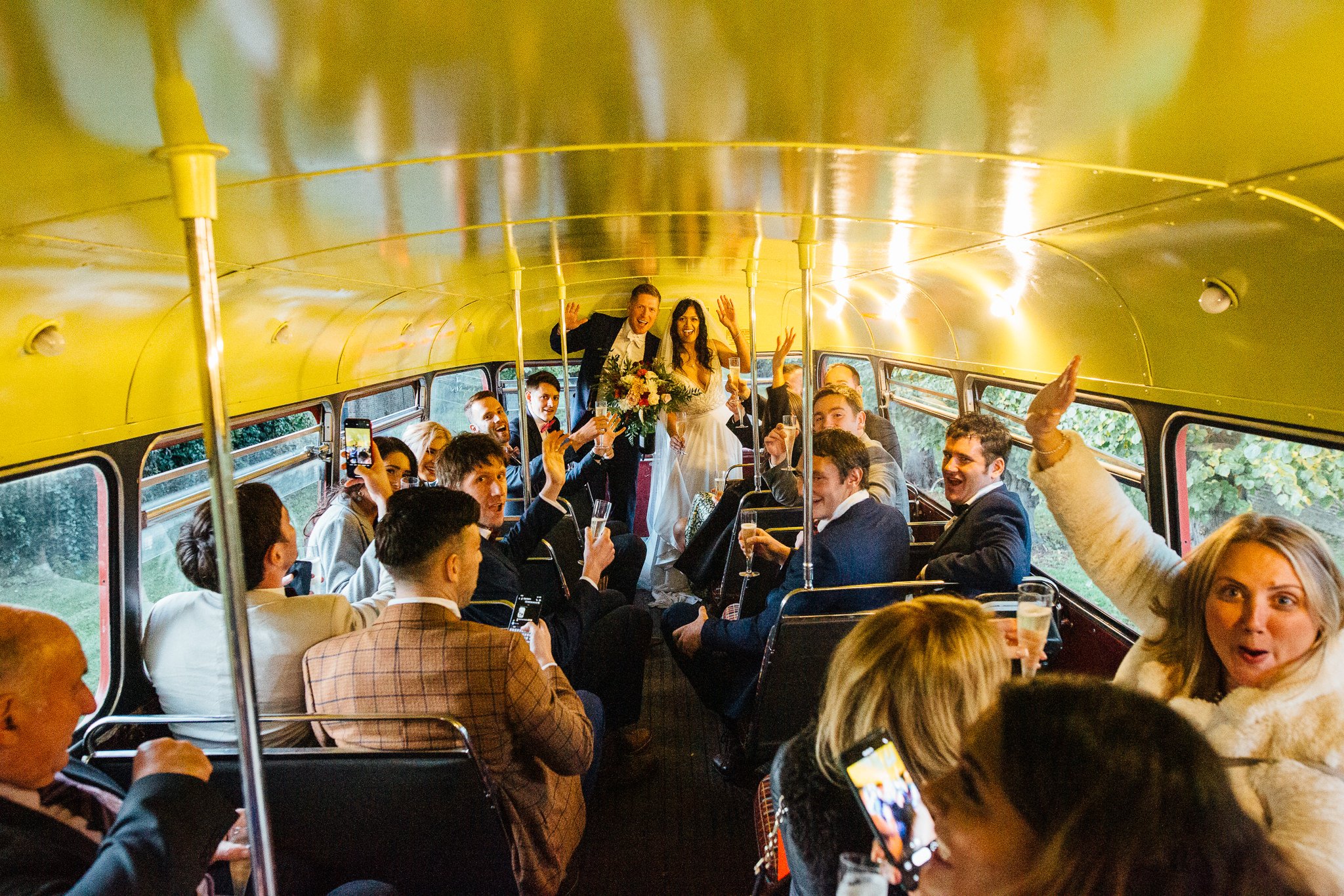  Wedding party on a bus 