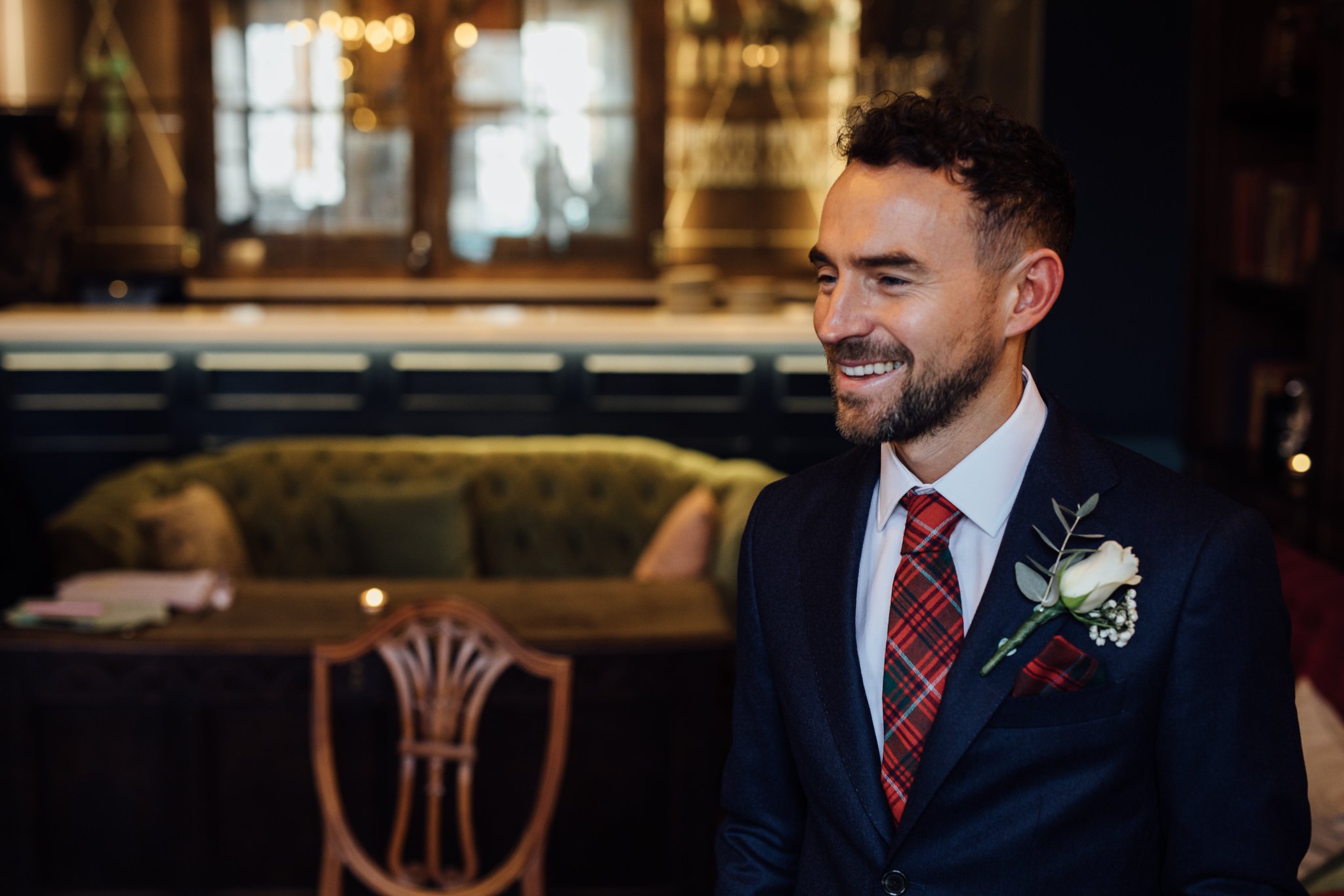  The groom waiting for the Bride to arrive 