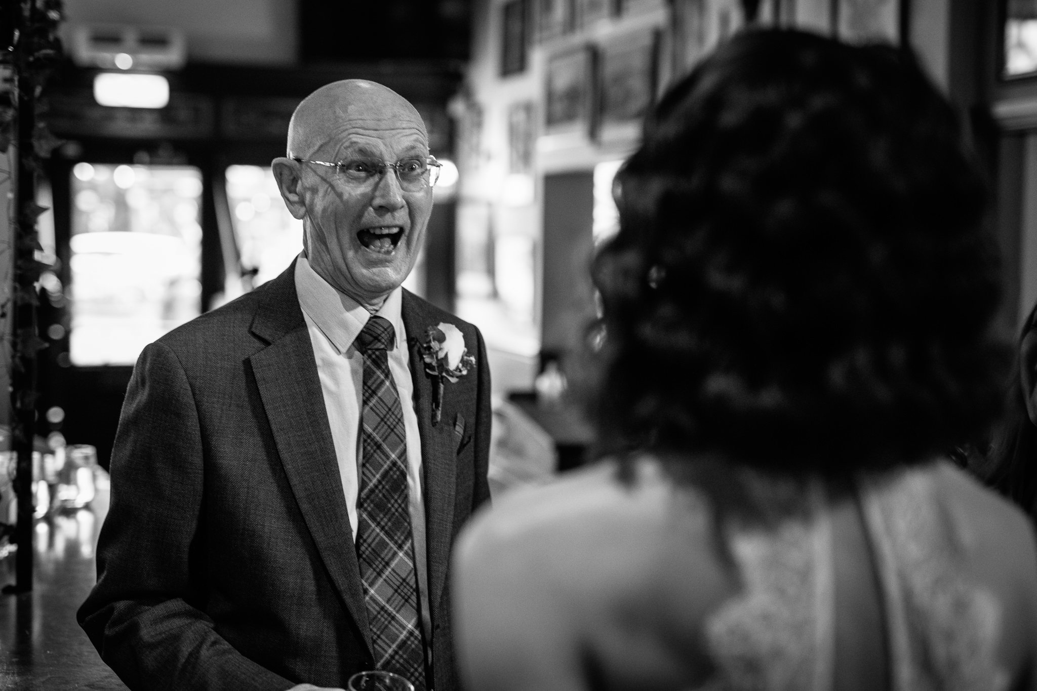  Father of the bride reacts to the bride 